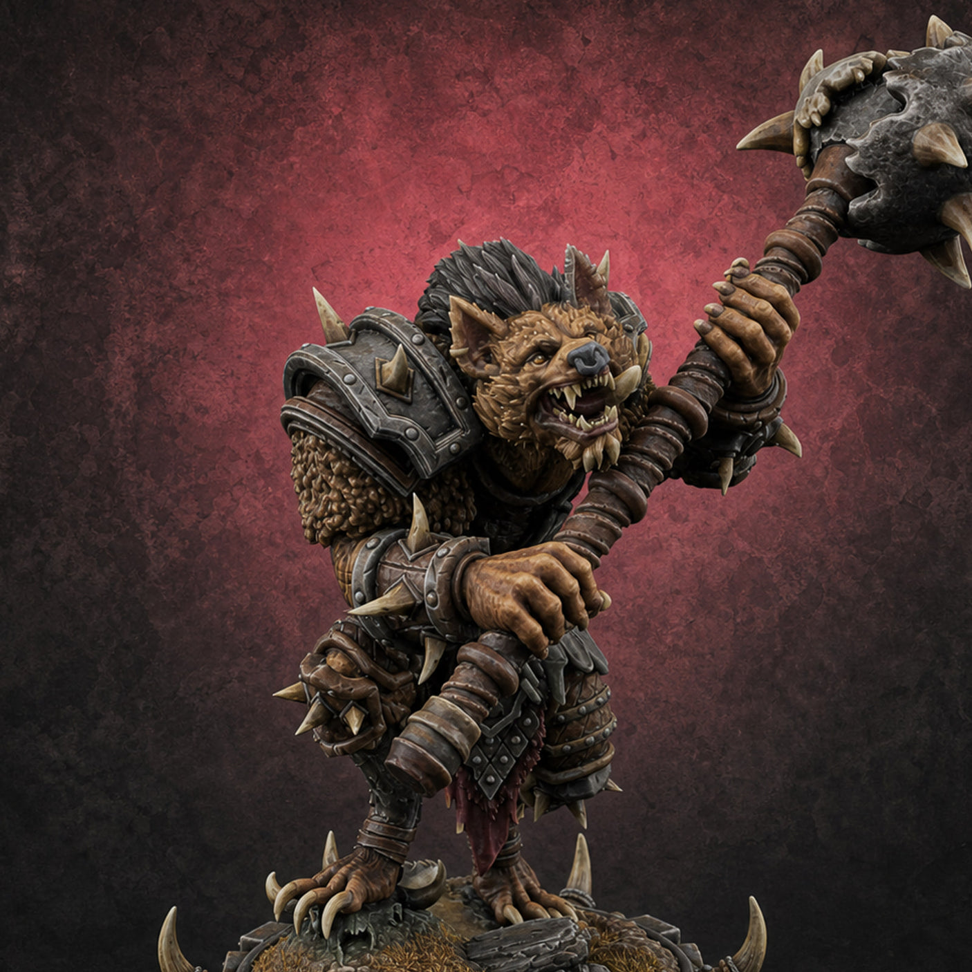 The Bloodhowl Gnolls C — painted concept preview (miniature supplied unpainted)