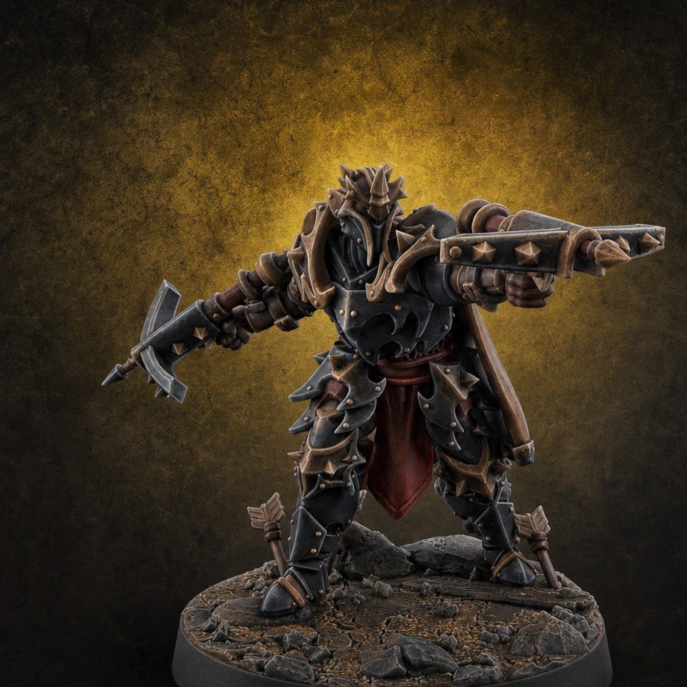 Cannon Crowned Sentinels H — painted concept preview (miniature supplied unpainted)