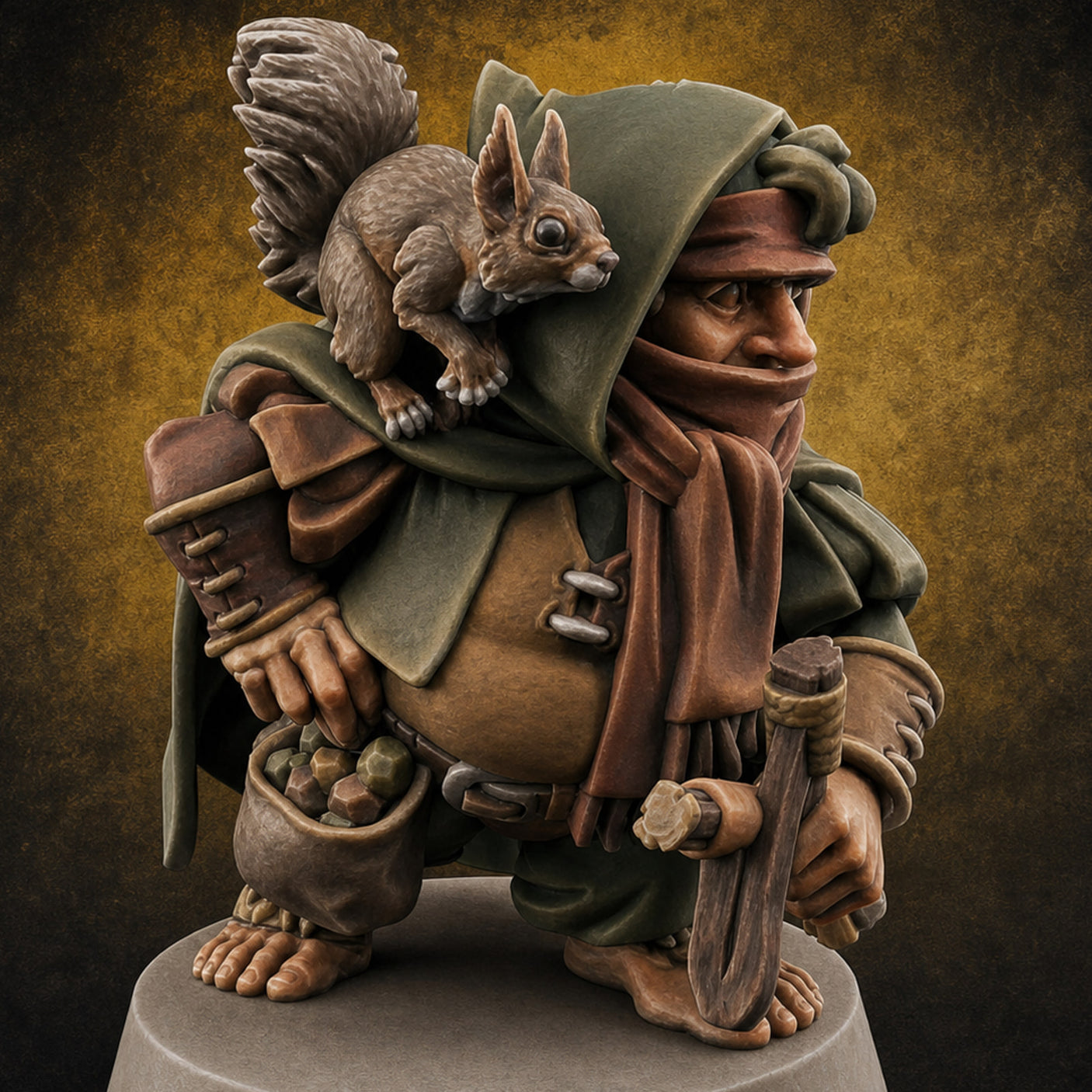 Ready To Fling Halfling Slingers D Miniature for Dungeons and Dragons, Pathfinder or other TTRPGs
