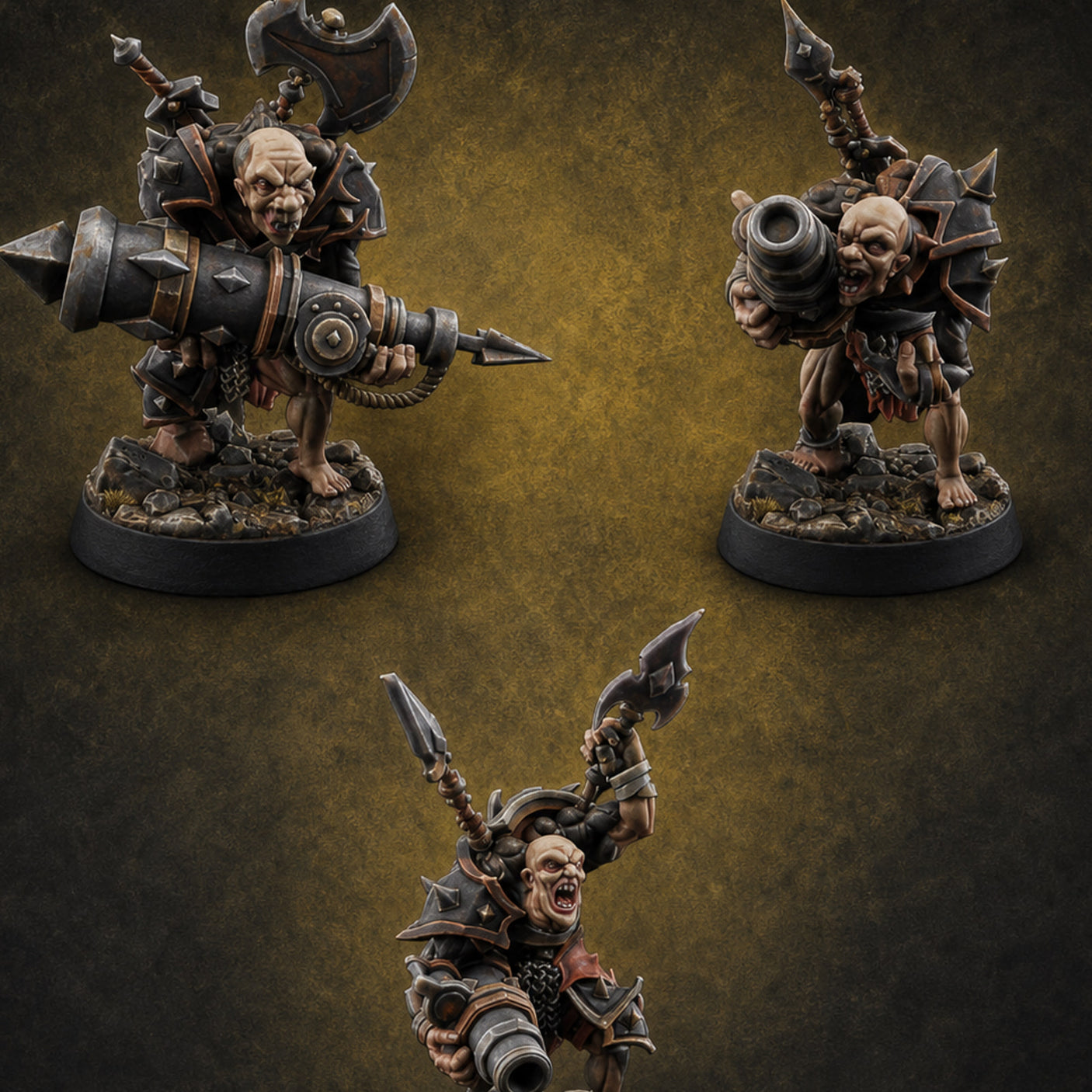 Disfigured Human Carriers — painted concept preview (miniature supplied unpainted)