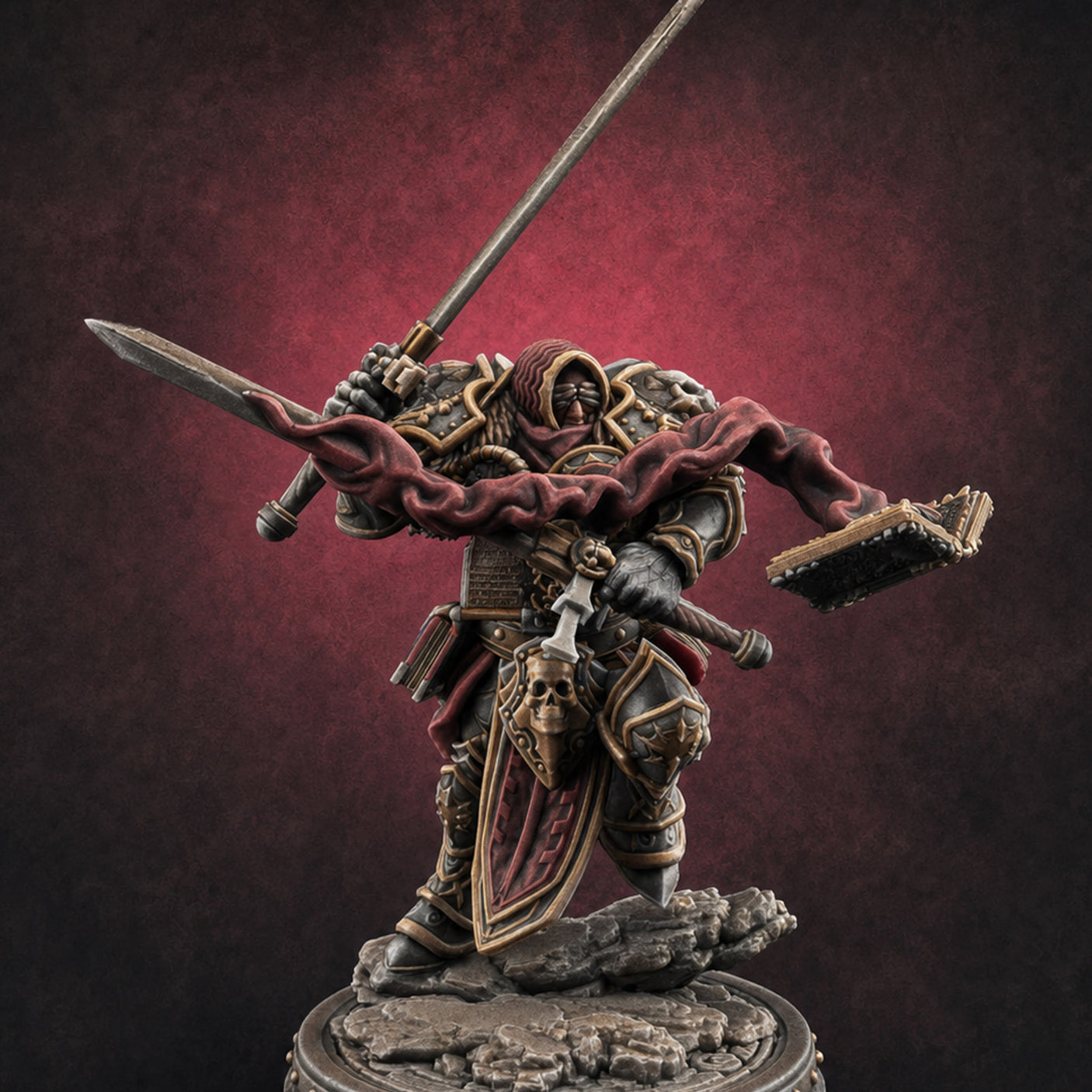 The Unseeing Holy Paladin Order D — painted concept preview (miniature supplied unpainted)