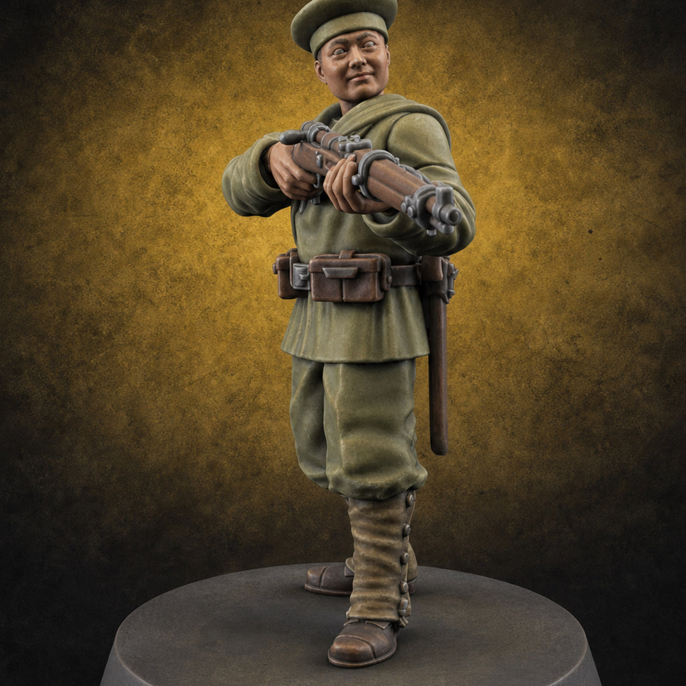Weird War Japanese Aiming Riflemen H — painted concept preview (miniature supplied unpainted)
