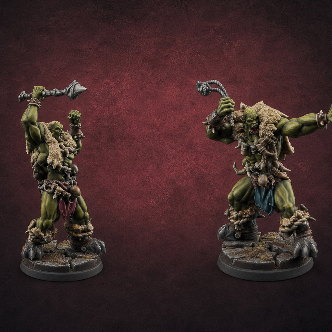 Triumphant Axed Orc Rangers — painted concept preview (miniature supplied unpainted)