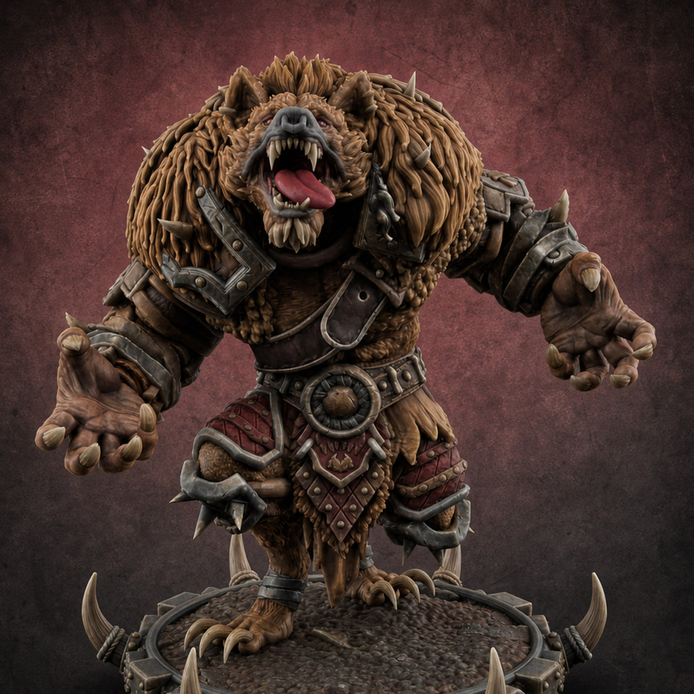 The Bloodhowl Gnolls M — painted concept preview (miniature supplied unpainted)