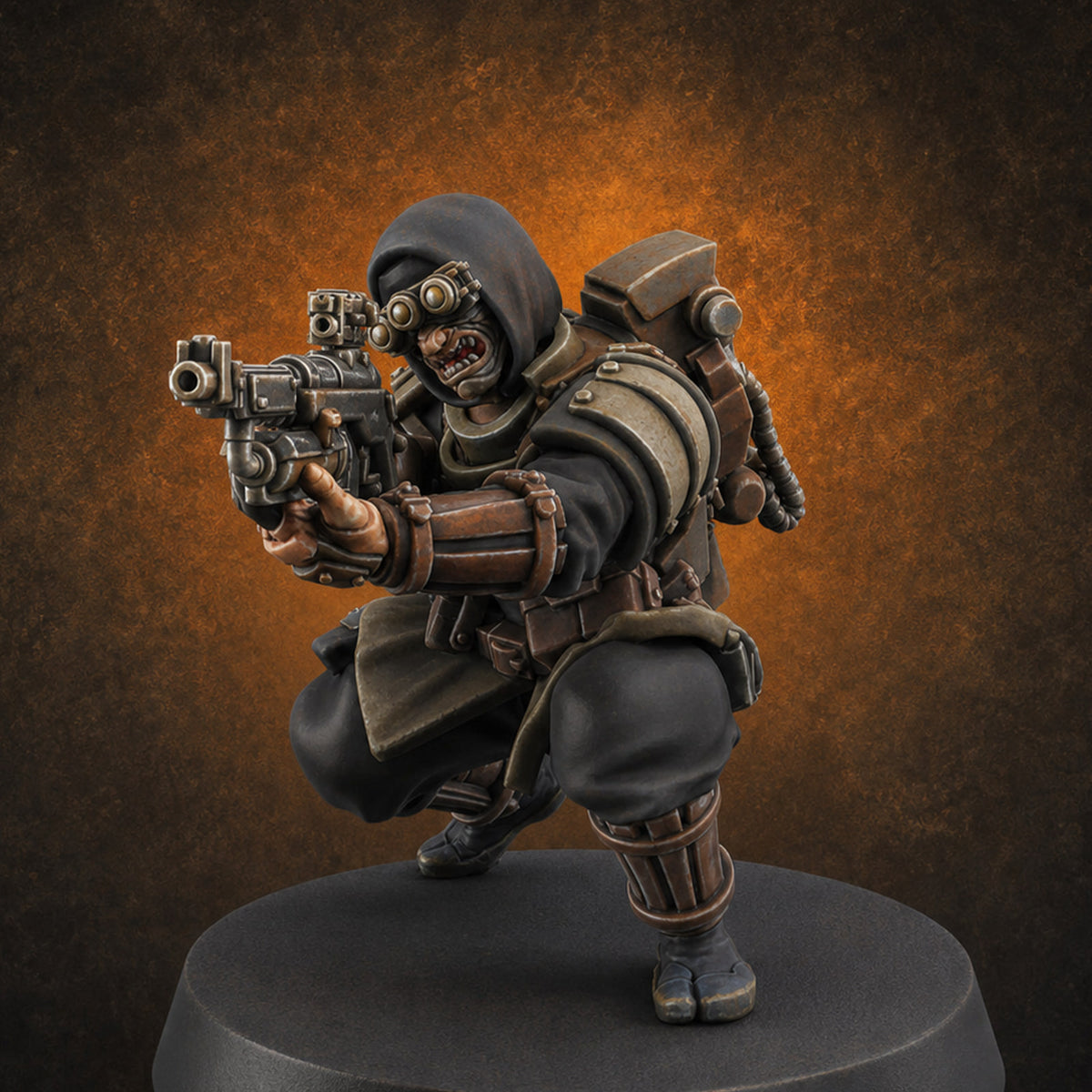 Weird War Japanese Ninja Riflemen A Miniature for Dungeons and Dragons, Pathfinder or other TTRPGs