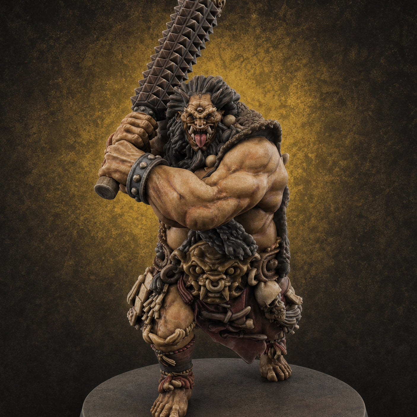 Club Swinging Brutish Ogre A Miniature for Dungeons and Dragons, Pathfinder or other TTRPGs