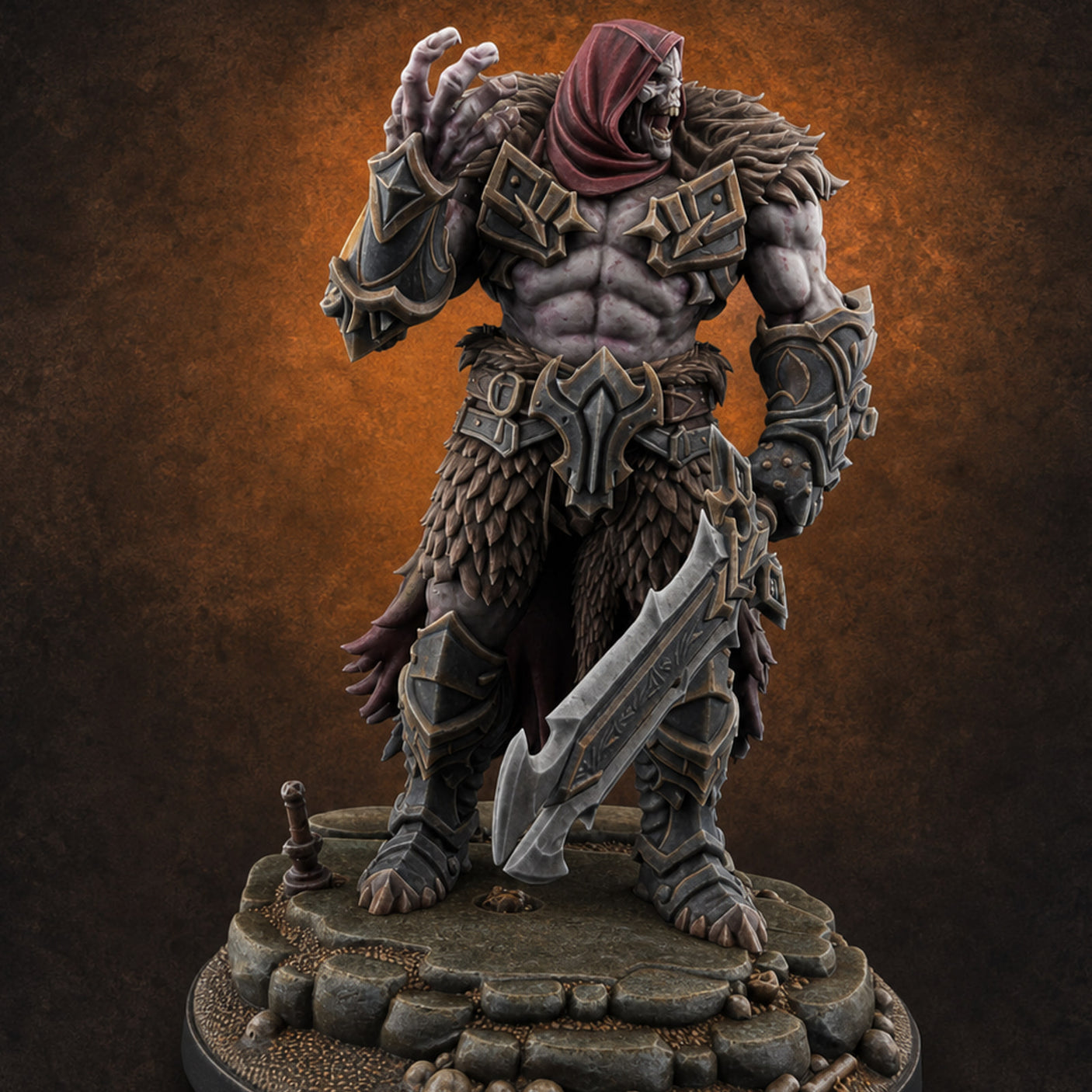 Corrupted Viking Warlord — painted concept preview (miniature supplied unpainted)