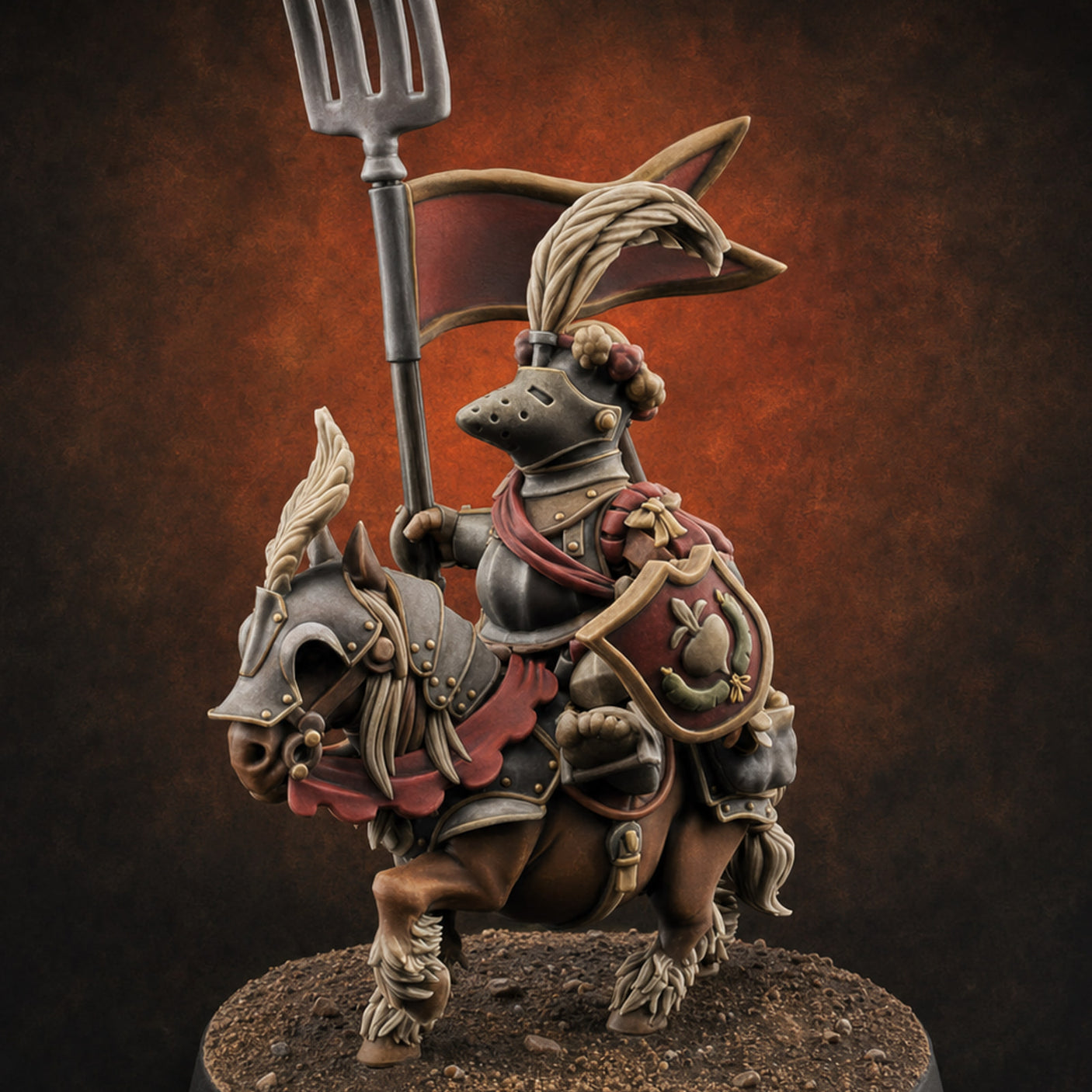 Forking Forward Halfling Pony Riders A Miniature for Dungeons and Dragons, Pathfinder or other TTRPGs