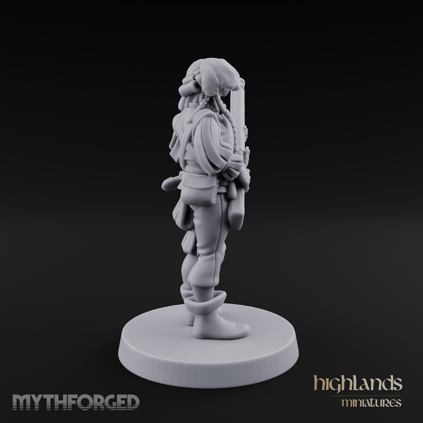 Musket Shouldered Dapper Human Musketeer Miniature for Dungeons and Dragons, Pathfinder or other TTRPGs