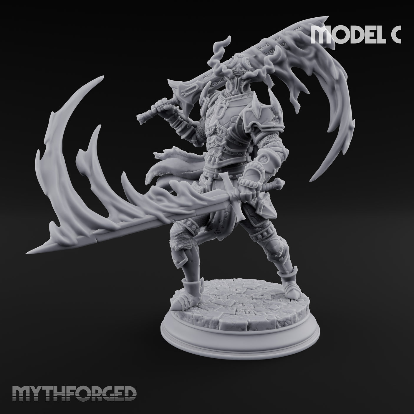 Trio Of Blades Animated Armor Knights Miniature for Dungeons and Dragons, Pathfinder or other TTRPGs