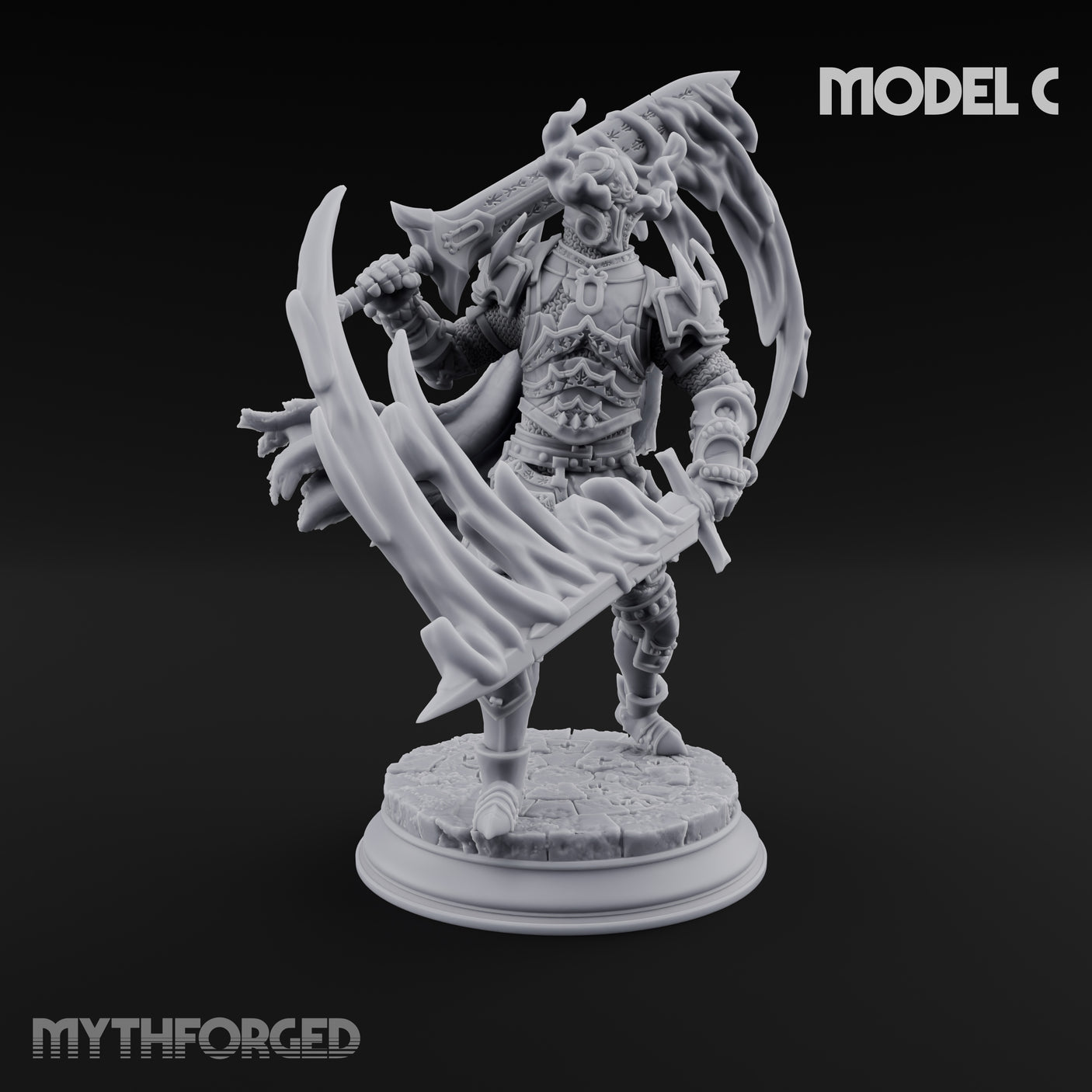 Trio Of Blades Animated Armor Knights Miniature for Dungeons and Dragons, Pathfinder or other TTRPGs