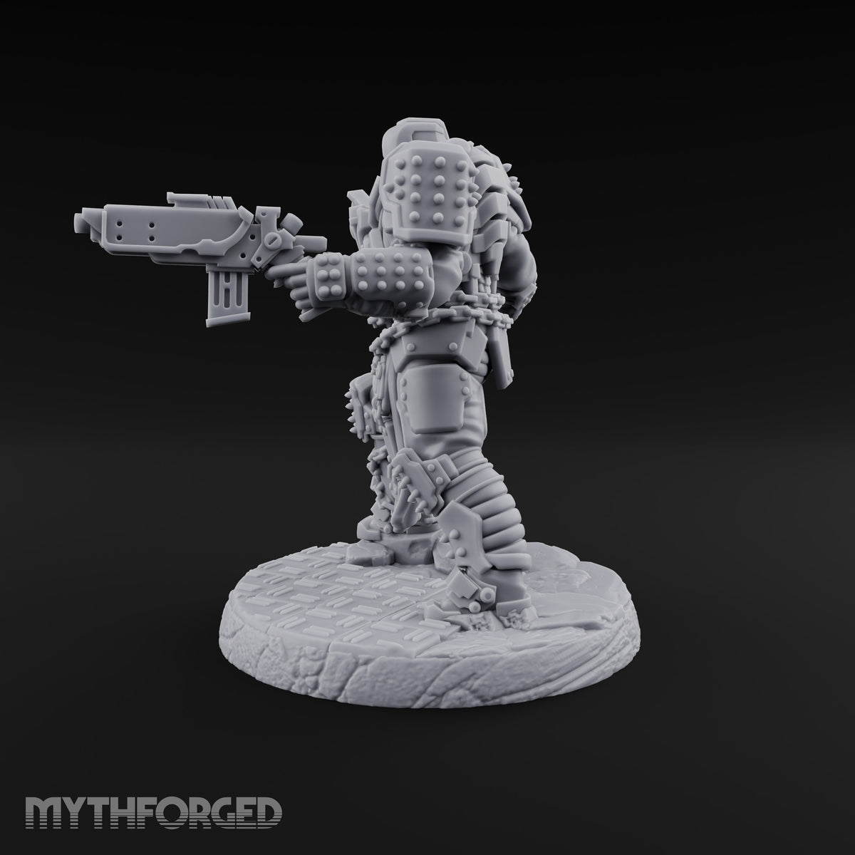 Chains Rattling, Spikes Leading Human Heavy Infantry Soldier B