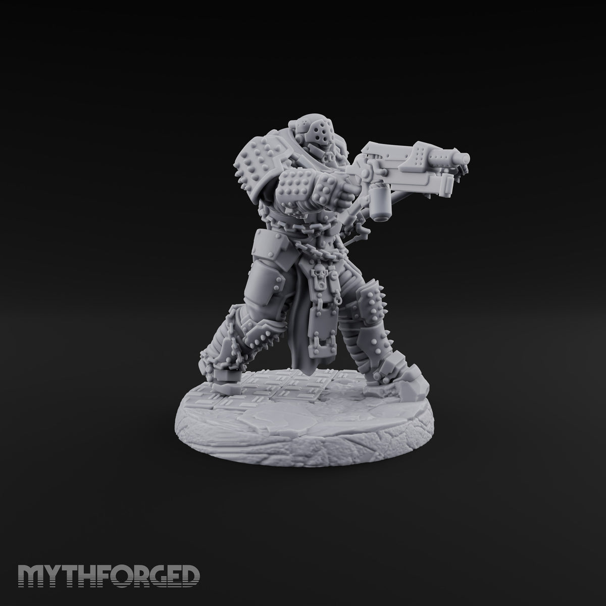 Chains Rattling, Spikes Leading Human Heavy Infantry Soldier C