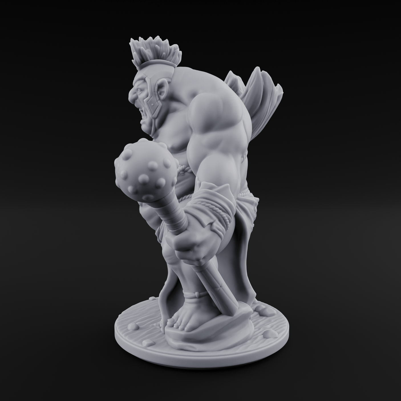 Snack Hauling Ogre Brute Miniature for Dungeons and Dragons, Pathfinder or other TTRPGs