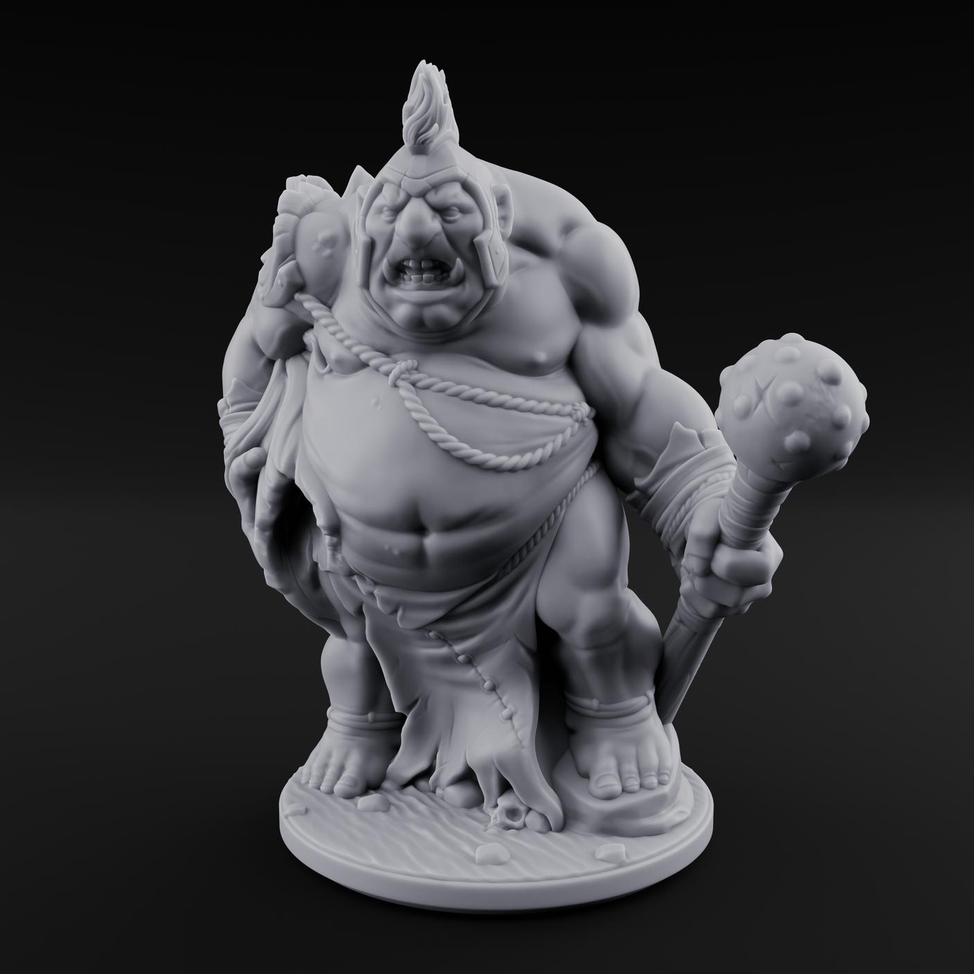 Snack Hauling Ogre Brute Miniature for Dungeons and Dragons, Pathfinder or other TTRPGs