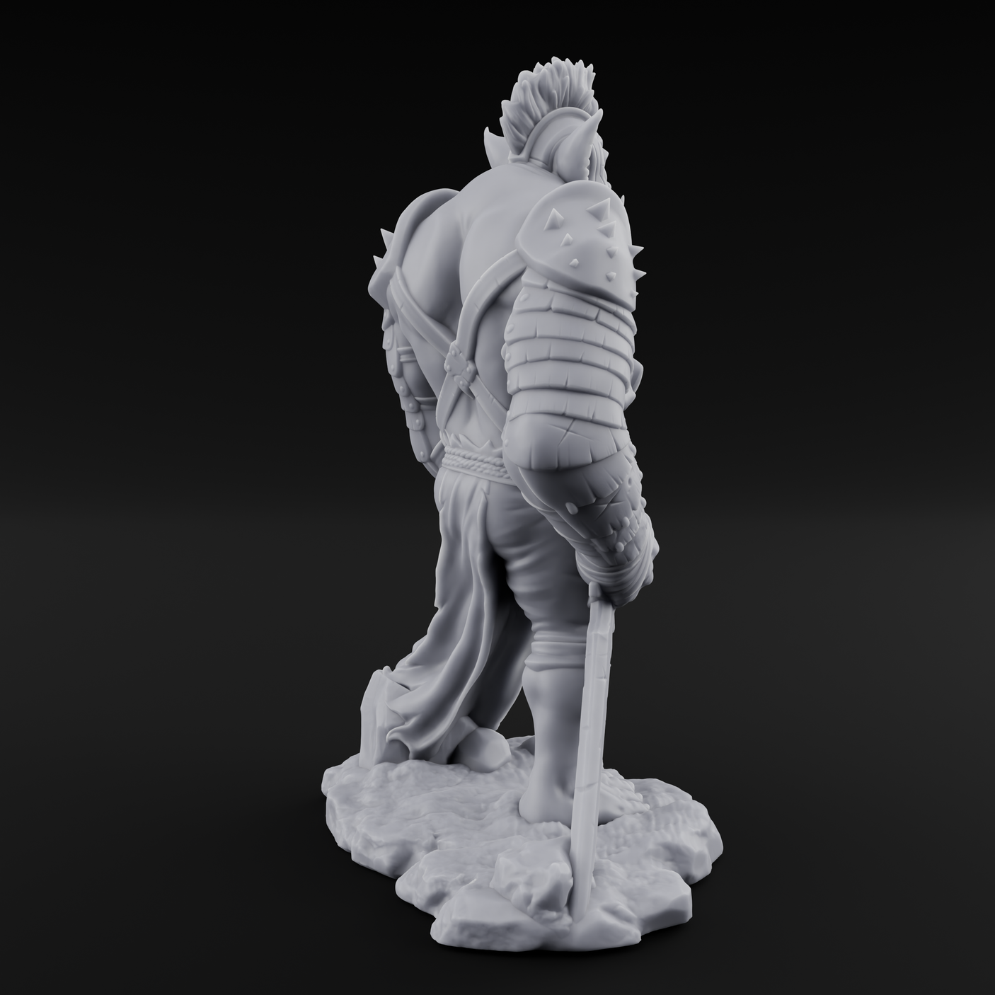 Skull Stomping Troll Gladiator Miniature for Dungeons and Dragons, Pathfinder or other TTRPGs