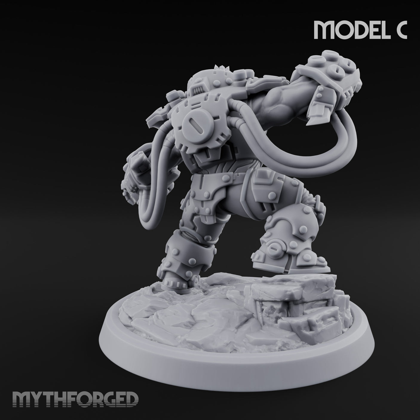 Armour Clad Brawling Dwarf Breaker C Miniature for Dungeons and Dragons, Pathfinder or other TTRPGs