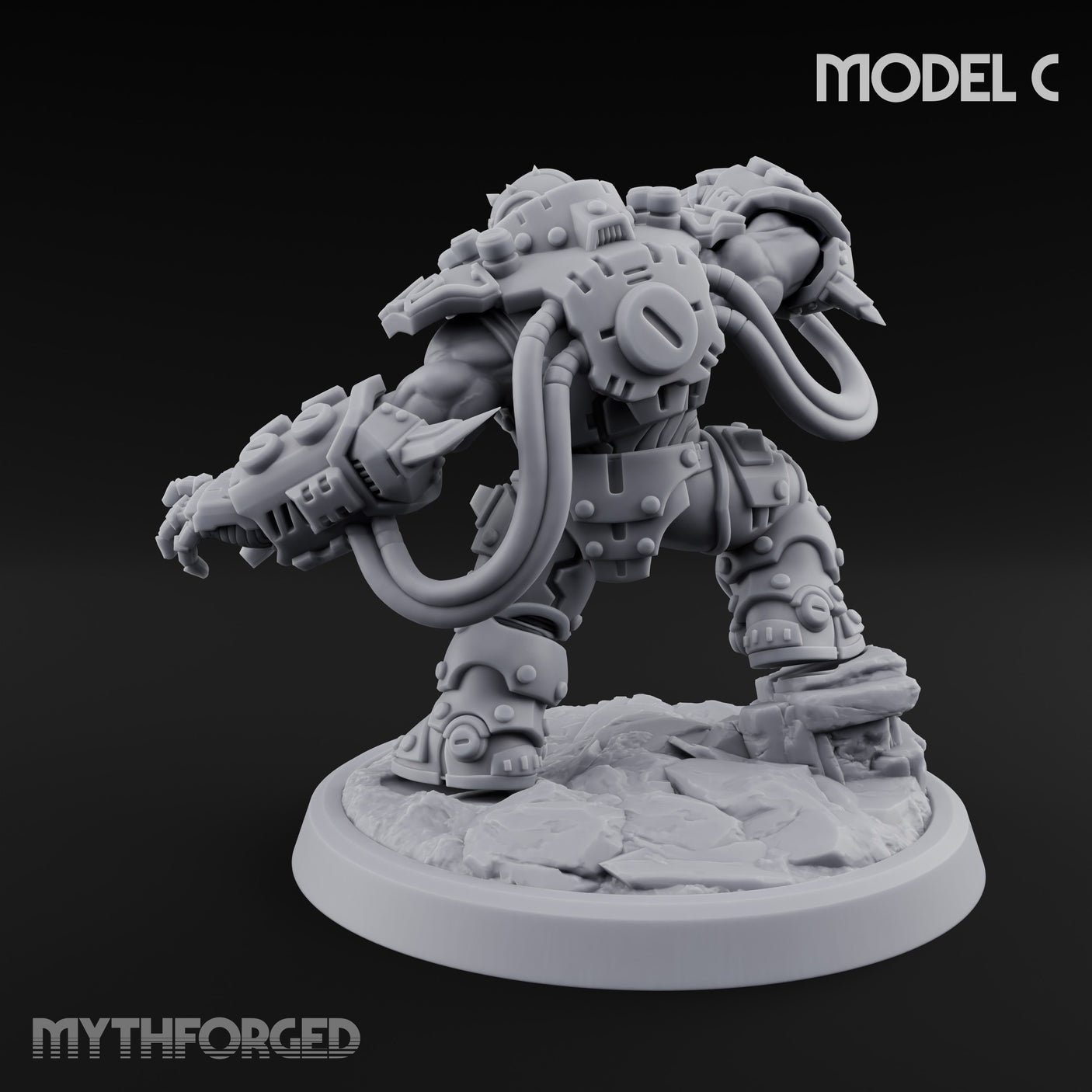 Armour Clad Brawling Dwarf Breaker C Miniature for Dungeons and Dragons, Pathfinder or other TTRPGs