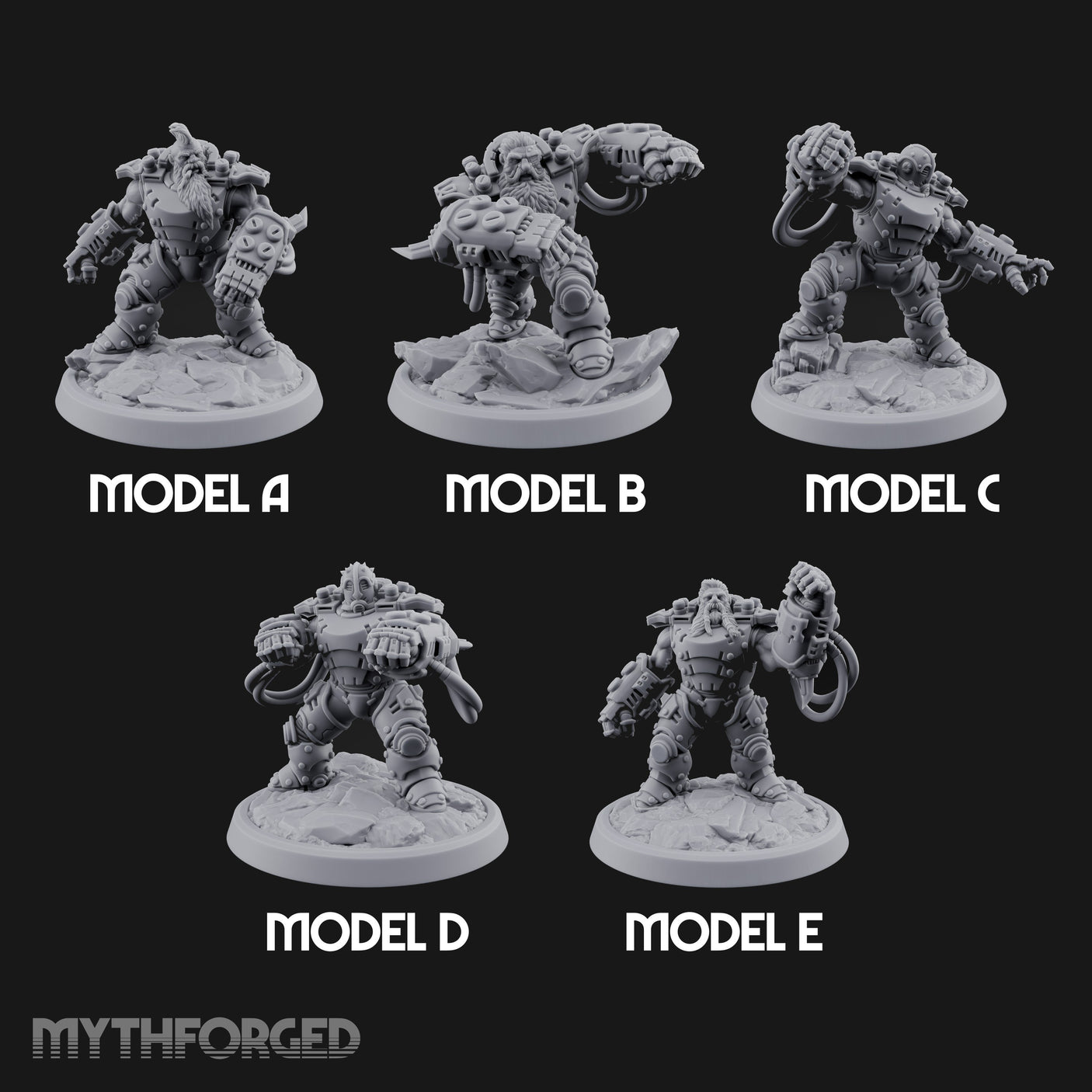 Armour Clad Brawling Dwarf Breakers Miniature for Dungeons and Dragons, Pathfinder or other TTRPGs
