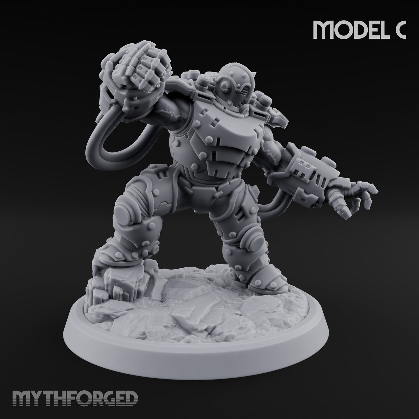Armour Clad Brawling Dwarf Breakers Miniature for Dungeons and Dragons, Pathfinder or other TTRPGs
