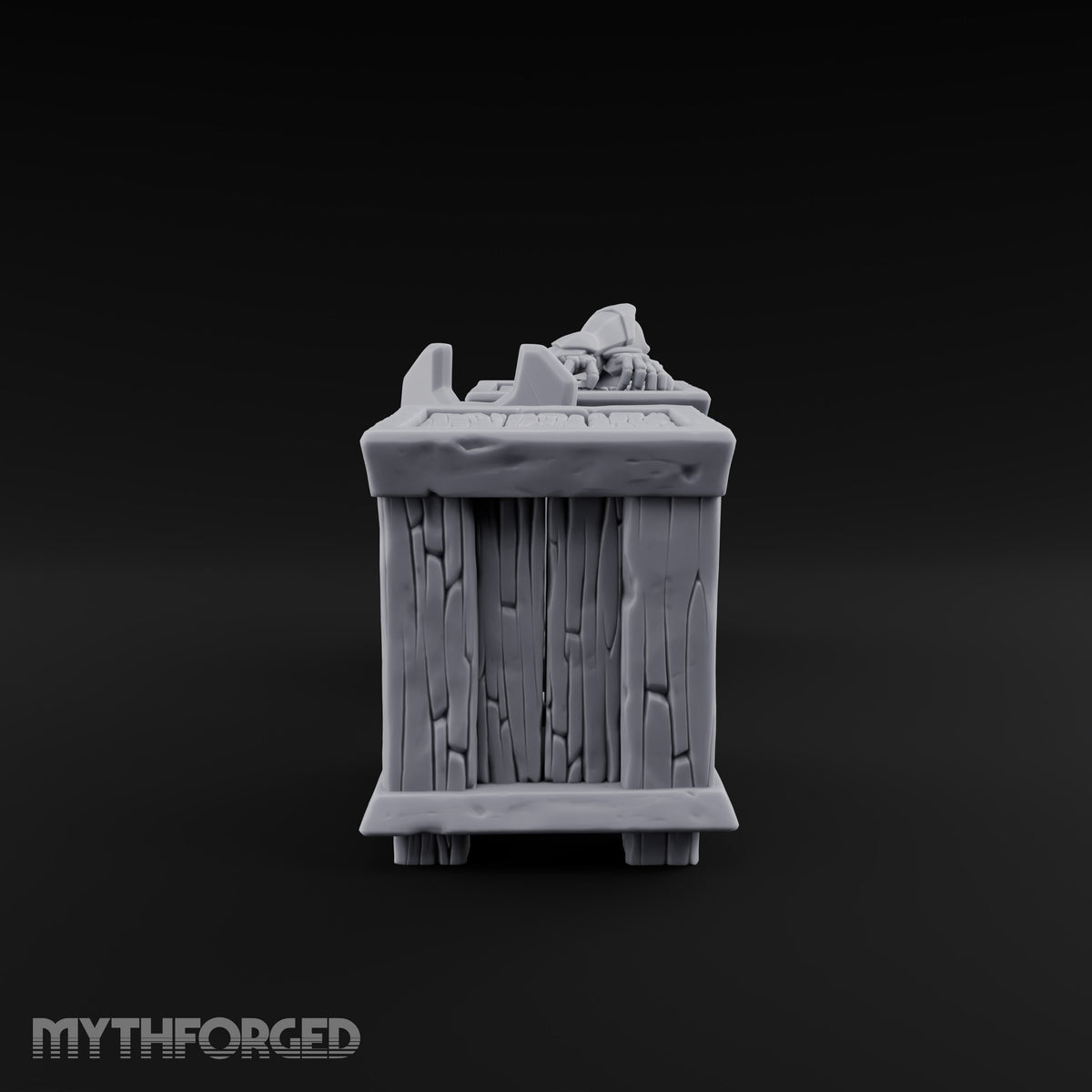 Shield Lid Left Ajar Wooden Storage Crates