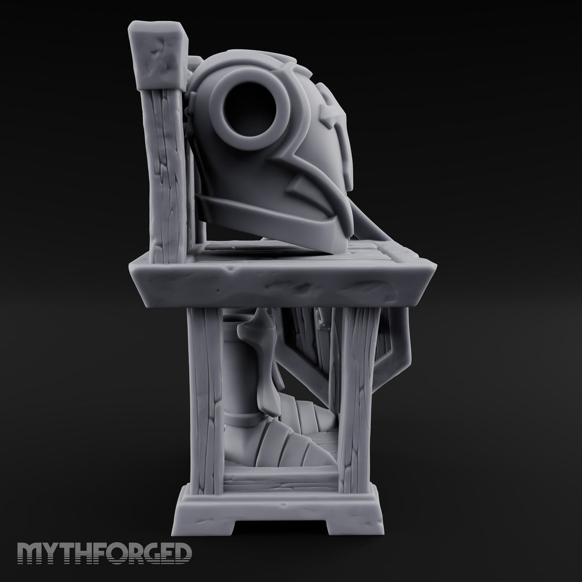 Legs Out, Chest Up Wooden Armour Display Stand