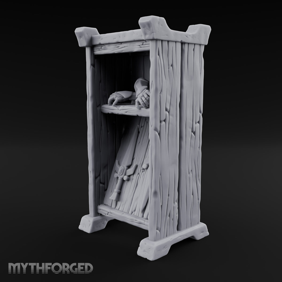Gauntlets Left Out to Dry Wooden Armour Merchant Shelf
