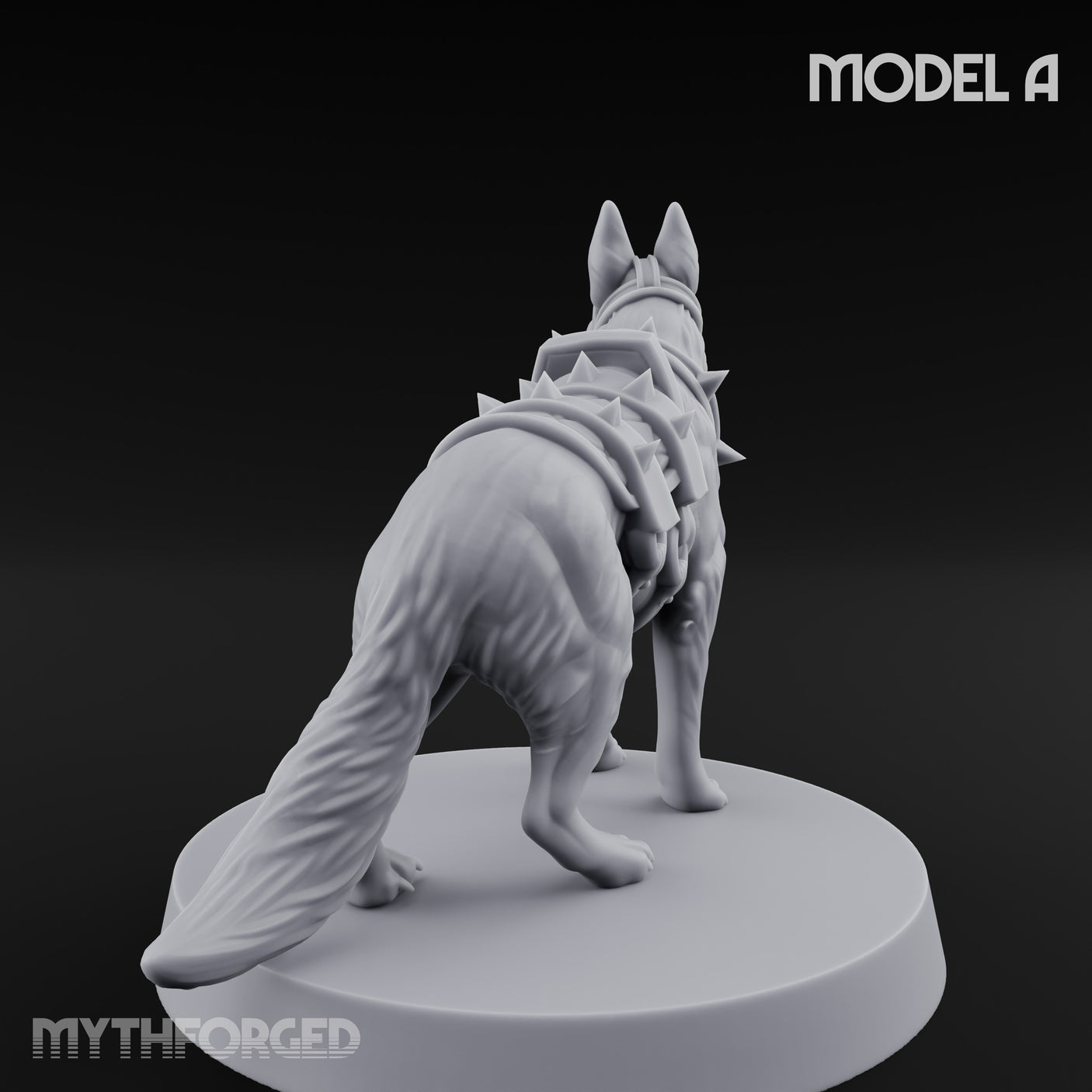 Armour Plated Snarling Trench Combat Dog A Miniature for Dungeons and Dragons, Pathfinder or other TTRPGs