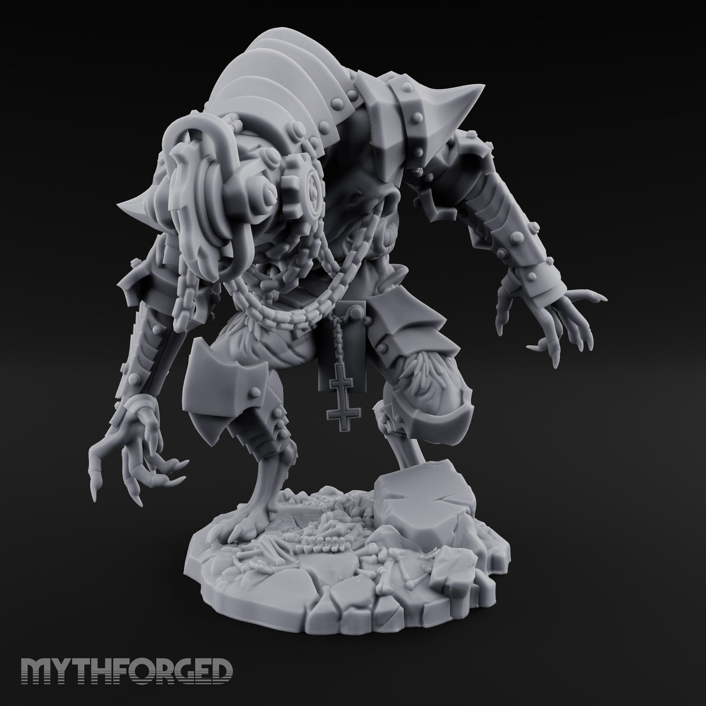 Armoured Claw Swiping Werewolf Brute Miniature for Dungeons and Dragons, Pathfinder or other TTRPGs