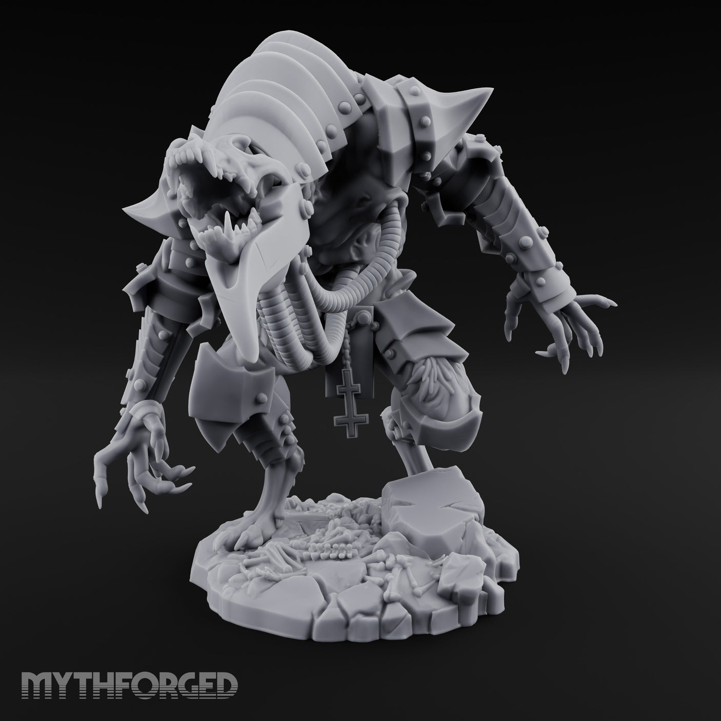 Armoured Claw Swiping Werewolf Brute Miniature for Dungeons and Dragons, Pathfinder or other TTRPGs