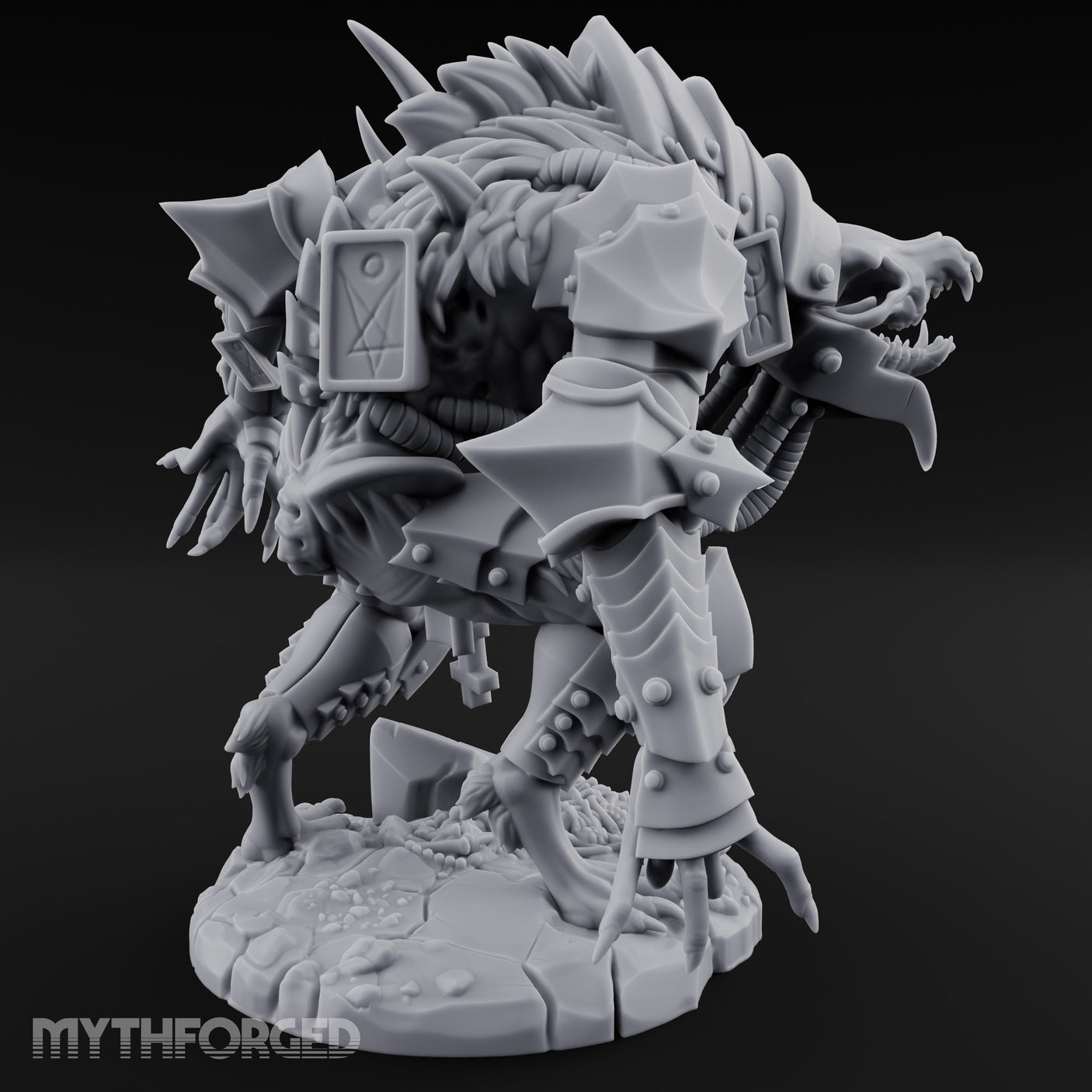 Armoured Claw Swiping Werewolf Brute Miniature for Dungeons and Dragons, Pathfinder or other TTRPGs