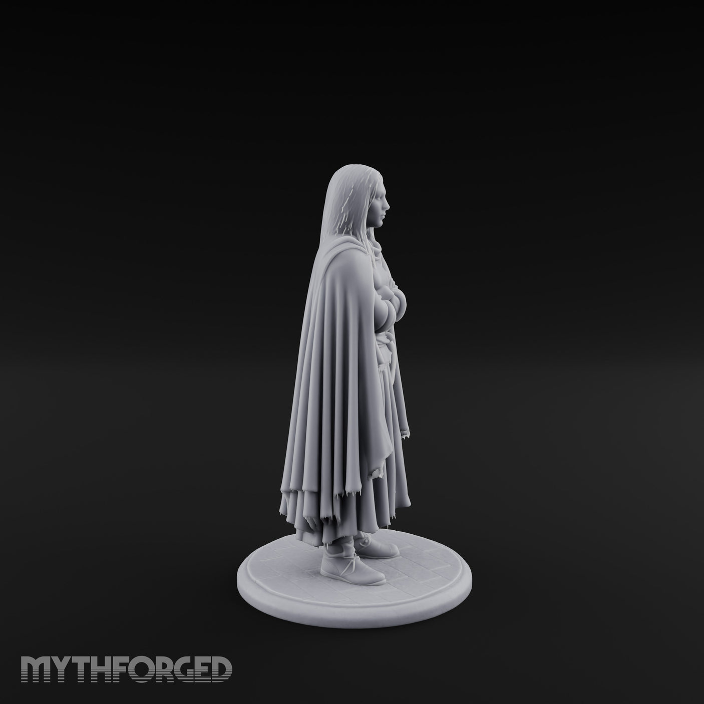 Arms Folding Human Peasant Miniature for Dungeons and Dragons, Pathfinder or other TTRPGs