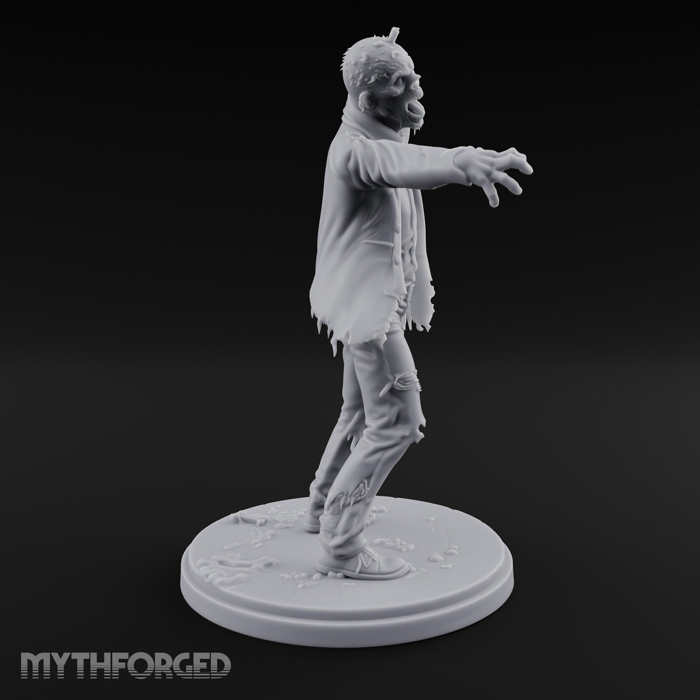Arms Outstretched Lurching Zombie Civilian Miniature for Dungeons and Dragons, Pathfinder or other TTRPGs