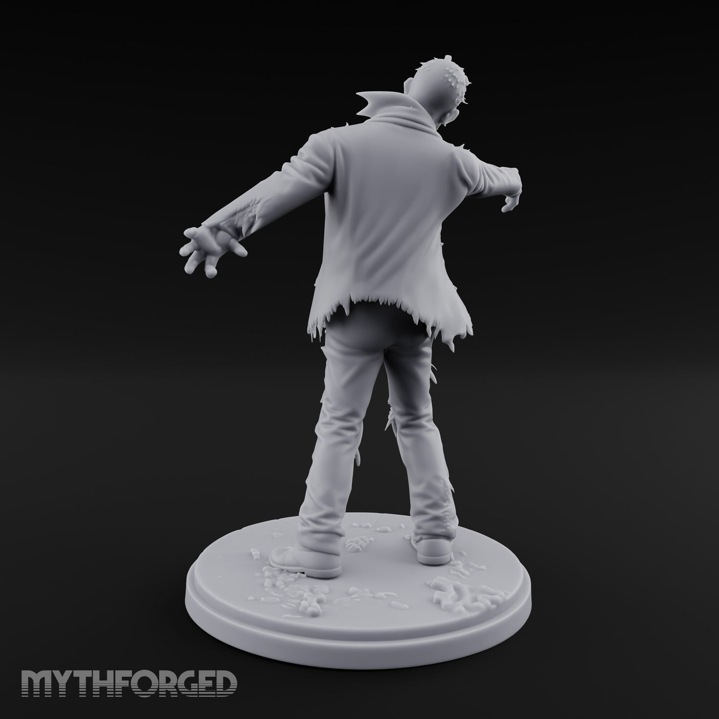 Arms Outstretched Lurching Zombie Civilian Miniature for Dungeons and Dragons, Pathfinder or other TTRPGs