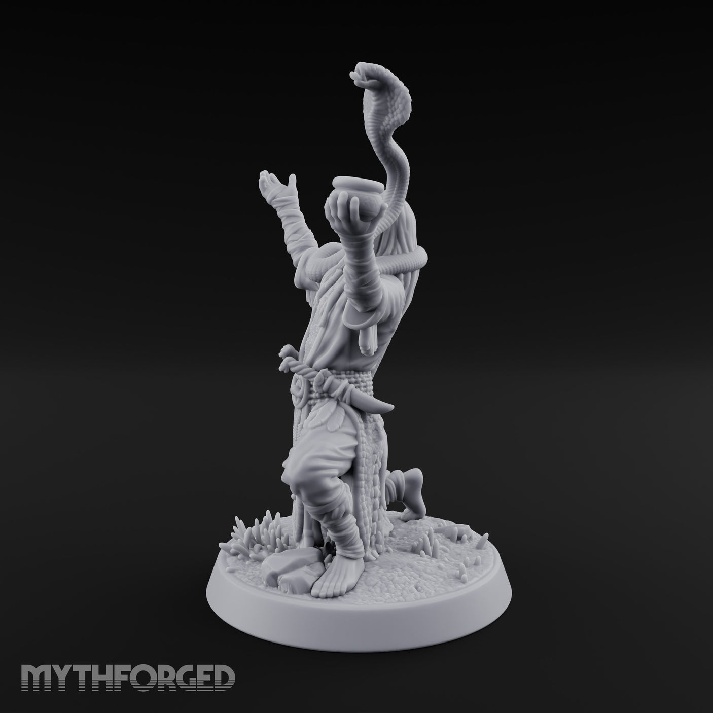 Arms Raised Offering Head Cultist Miniature for Dungeons and Dragons, Pathfinder or other TTRPGs