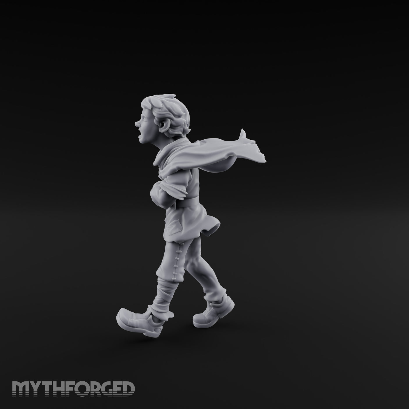 Arms Wrapped Wailing Halfling Urchin Miniature for Dungeons and Dragons, Pathfinder or other TTRPGs
