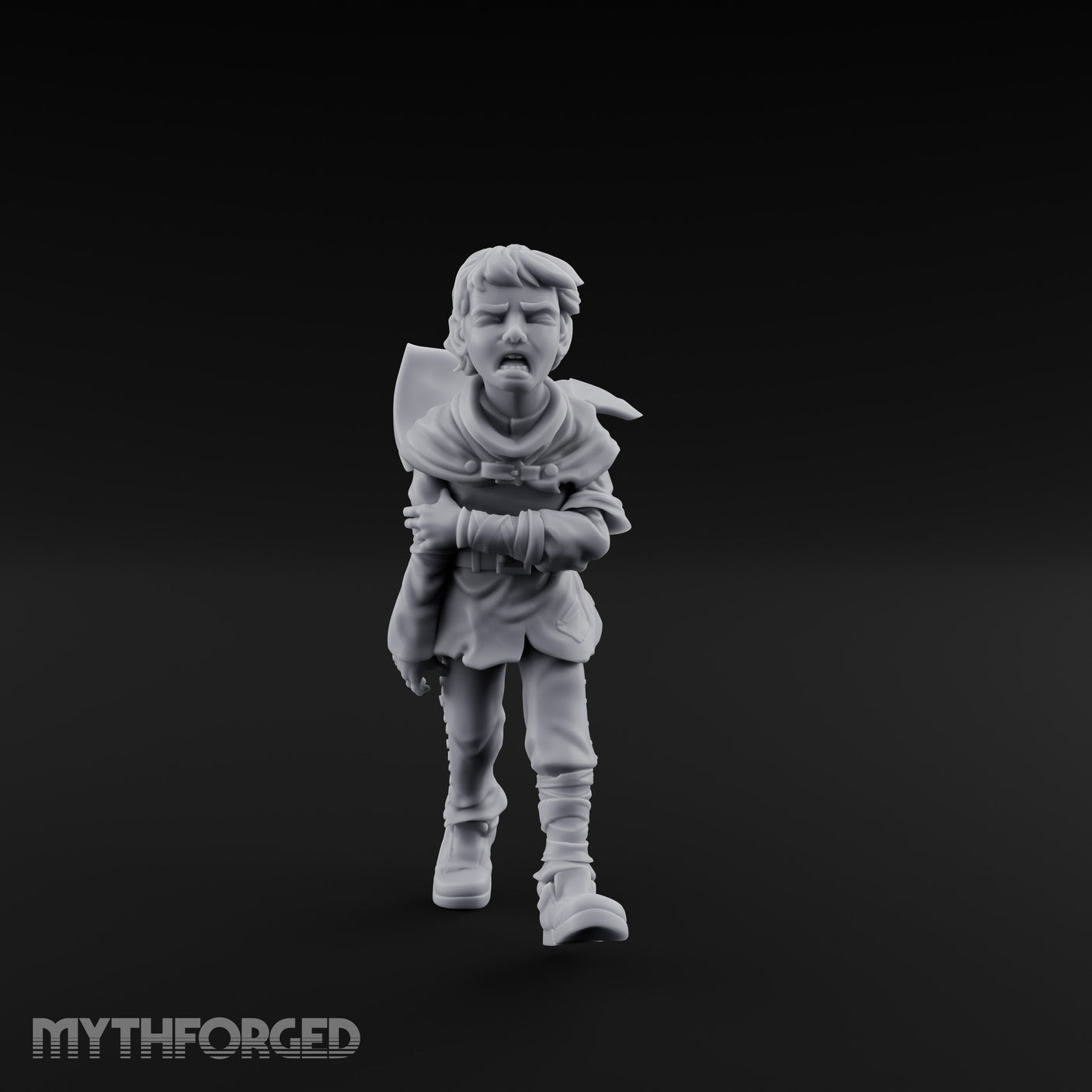 Arms Wrapped Wailing Halfling Urchin Miniature for Dungeons and Dragons, Pathfinder or other TTRPGs