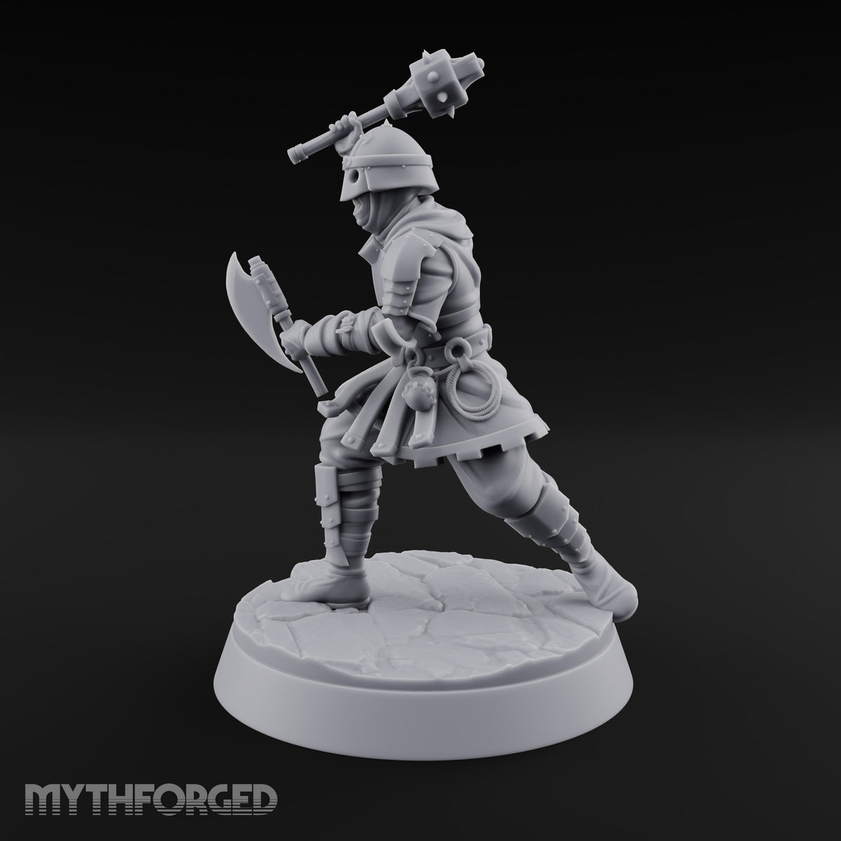 Mismatched Armoury, Matching Resolve Human Knight C — Mace & Axe
