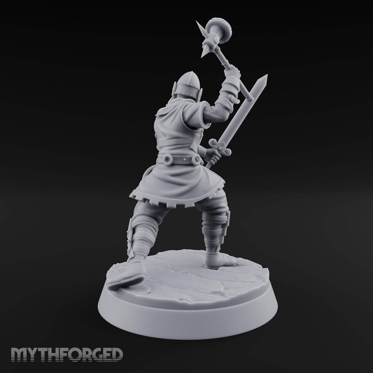 Mismatched Armoury, Matching Resolve Human Knight C — Sword & Warhammer