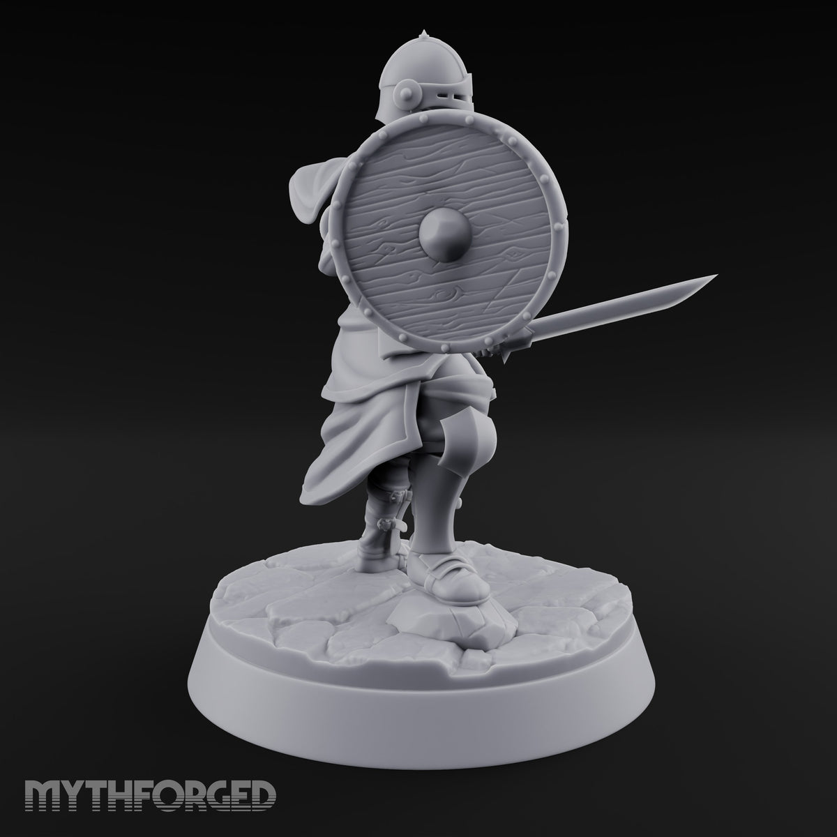 Mismatched Armoury, Matching Resolve Human Knight D — Sword & Round Shield