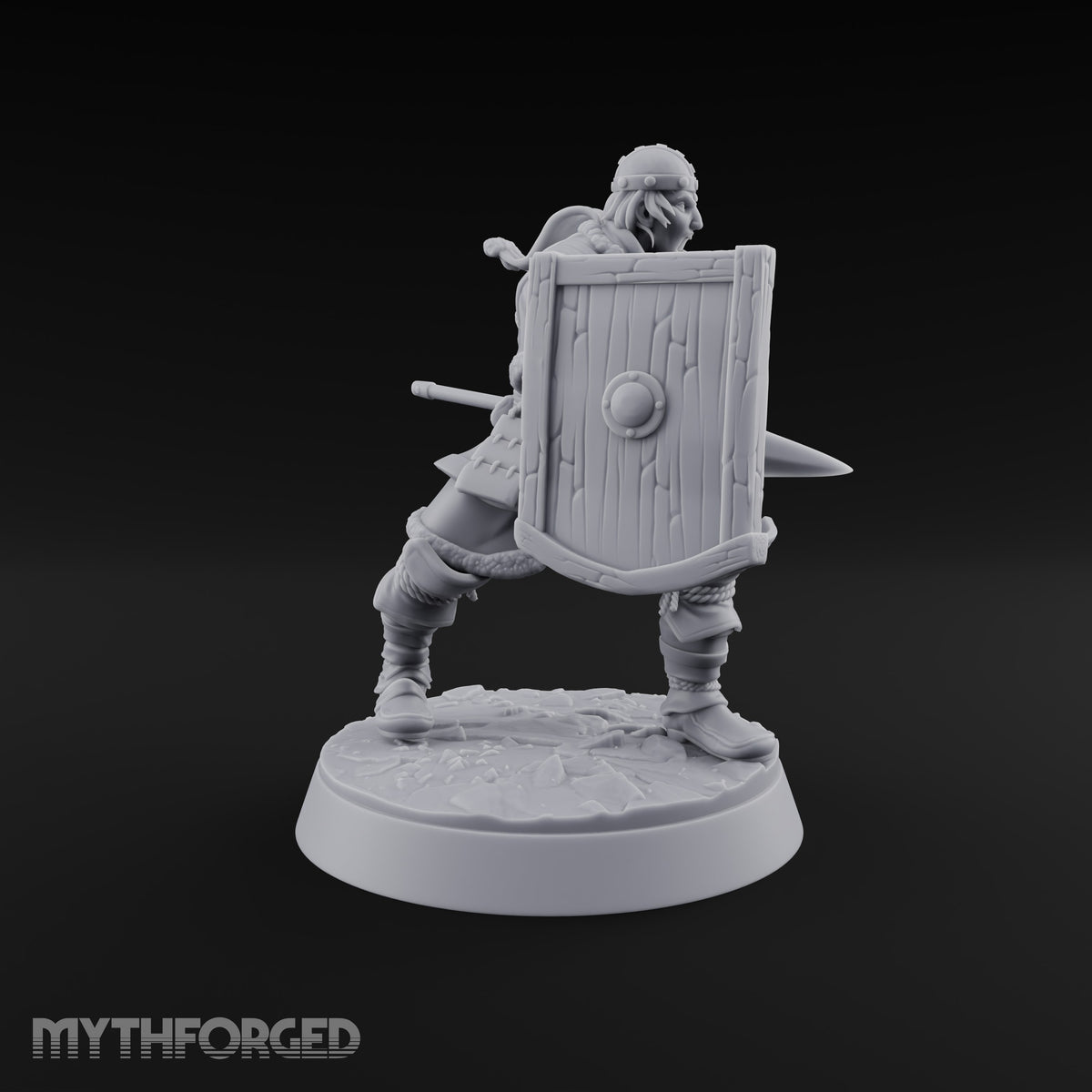 Muster Roll Misfits Human Soldier C — Spear & Tower Shield