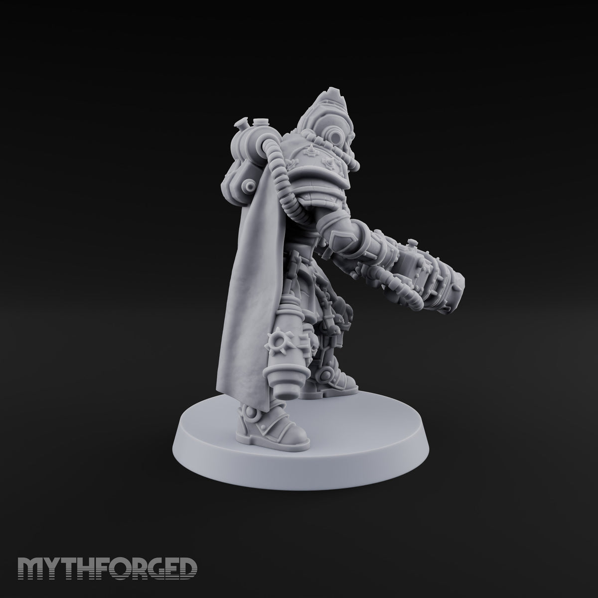 Fuel Line Hissing Human Gas-Masked Flamer Gunner A