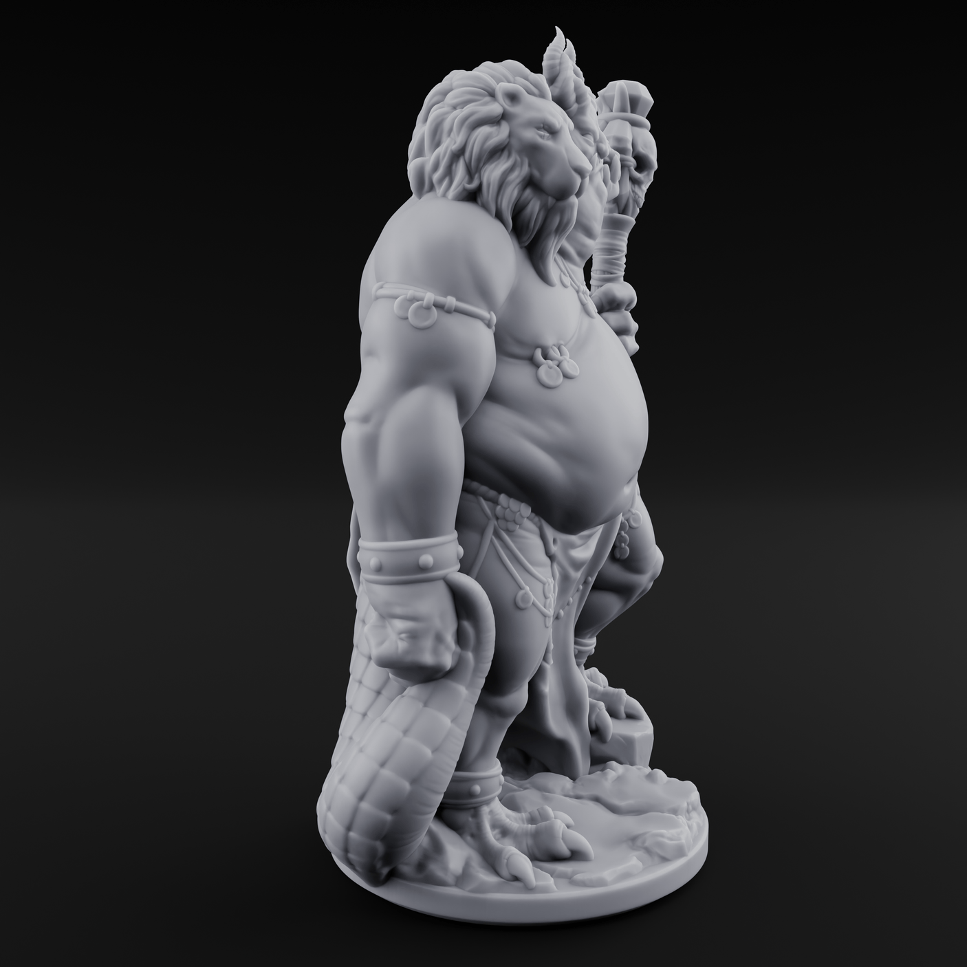 Three Heads Full Of Trouble Devil Overlord Miniature for Dungeons and Dragons, Pathfinder or other TTRPGs