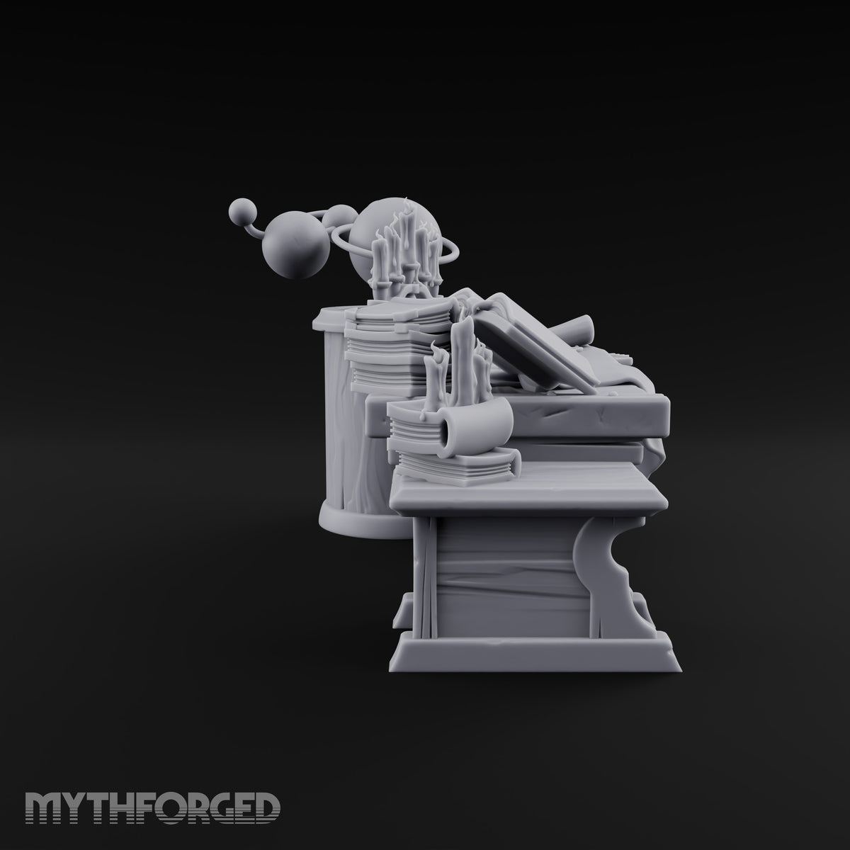 Stargazers' Study Hall Ornate Astronomer Furniture Set — C