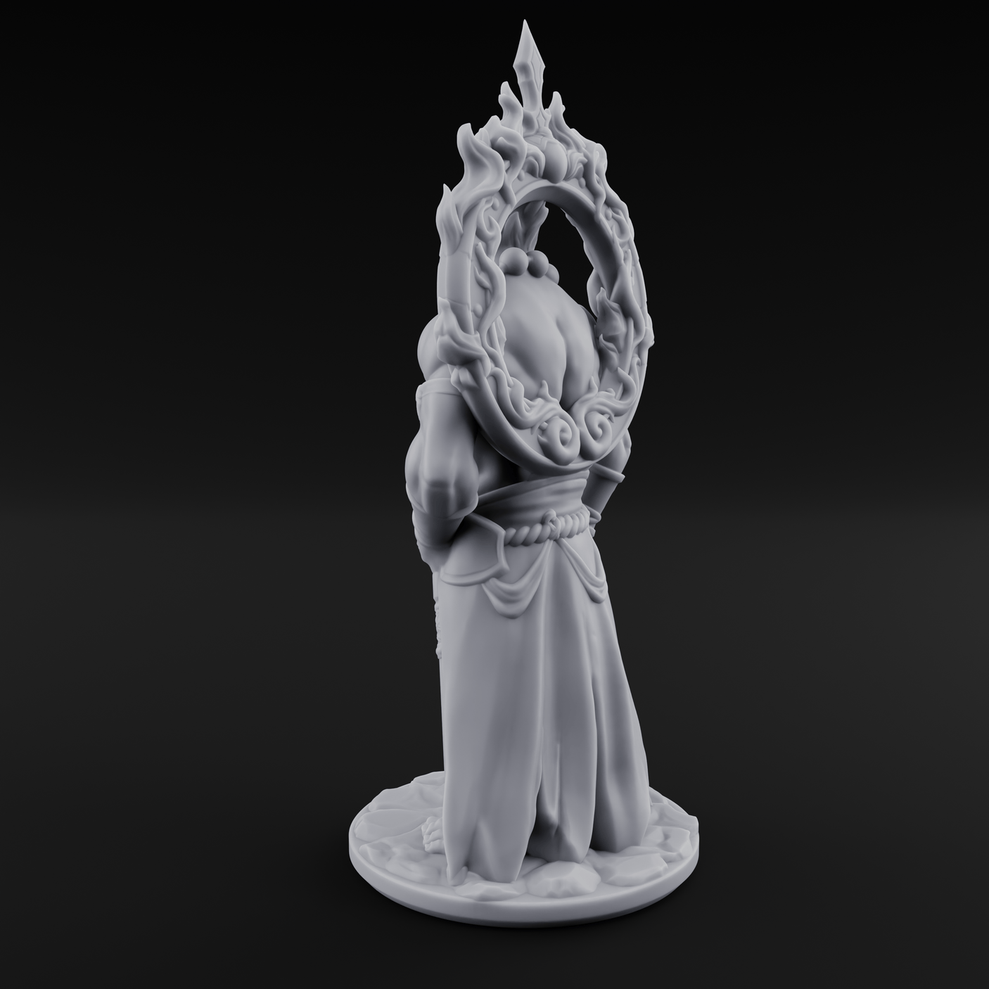 Halo Bearing Demon Asura Miniature for Dungeons and Dragons, Pathfinder or other TTRPGs