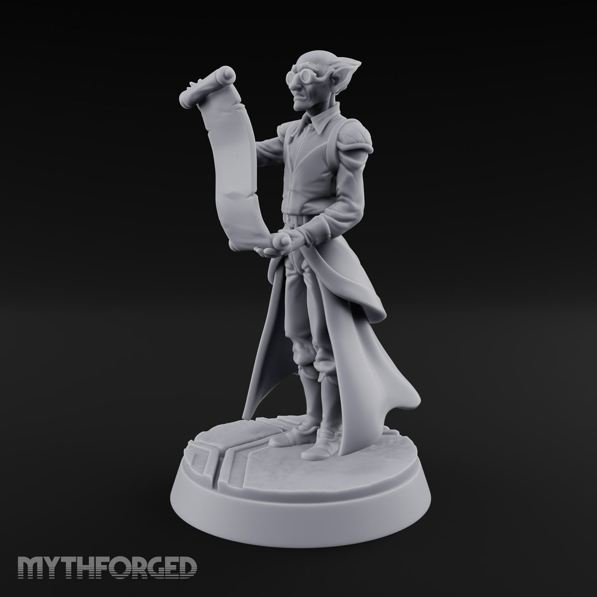 Terms and Conditions Apply Goblin Clerk with Scroll and Goggles