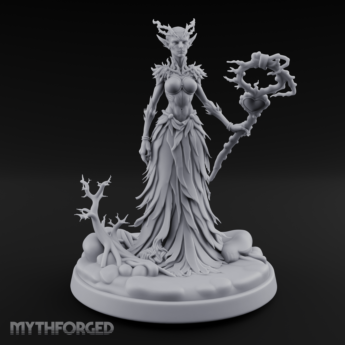 Grasping Nature'S Sceptre Dryad Sorceress Miniature for Dungeons and Dragons, Pathfinder or other TTRPGs