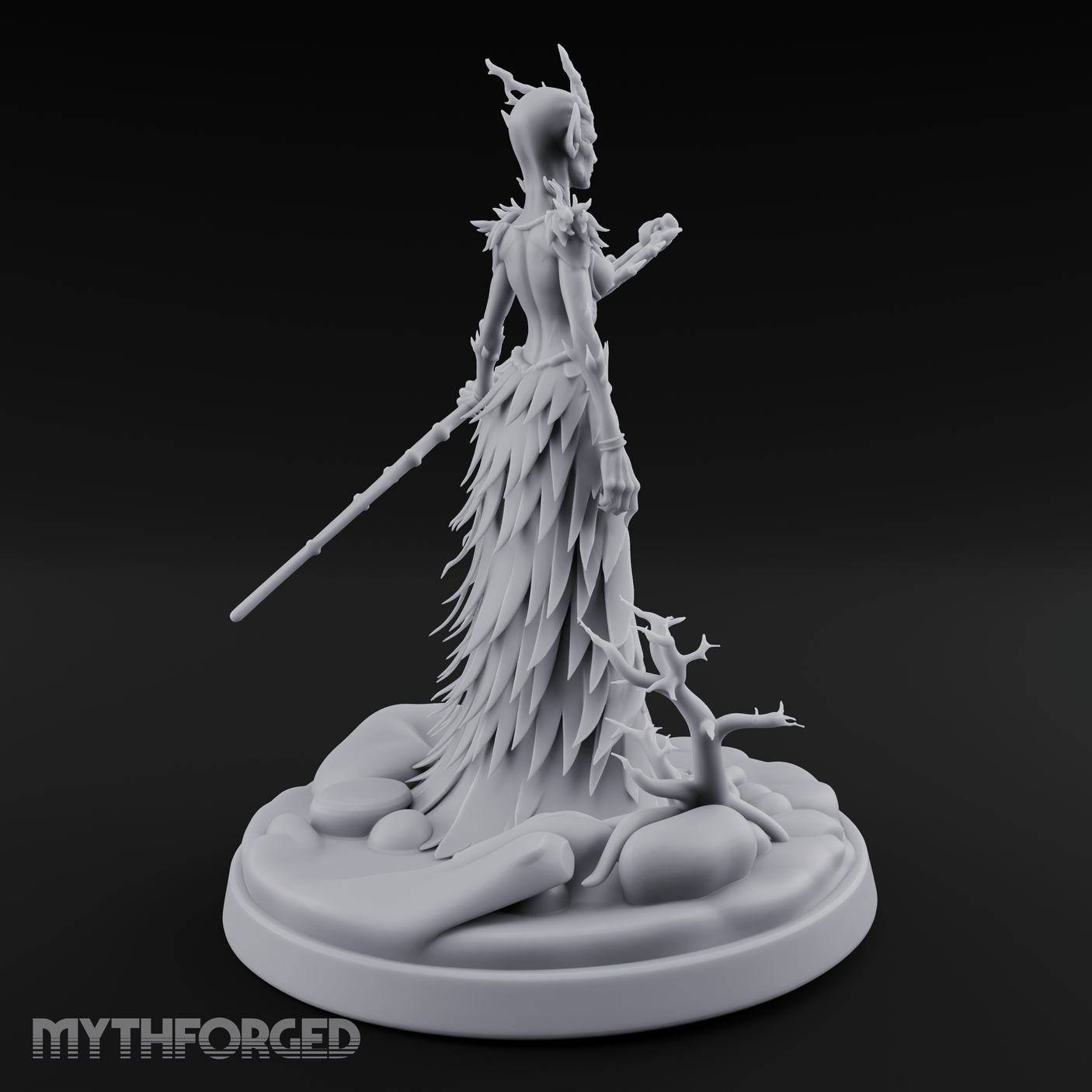 Grasping Nature'S Sceptre Dryad Sorceress Miniature for Dungeons and Dragons, Pathfinder or other TTRPGs