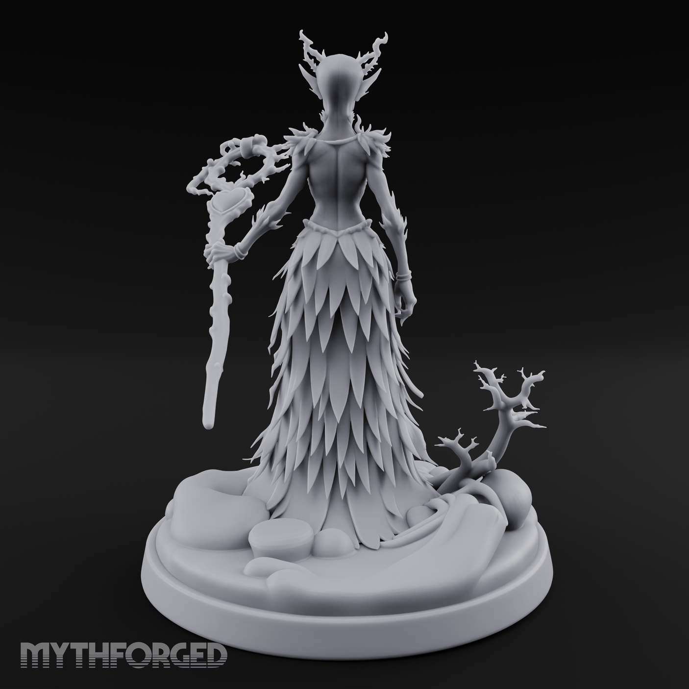 Grasping Nature'S Sceptre Dryad Sorceress Miniature for Dungeons and Dragons, Pathfinder or other TTRPGs