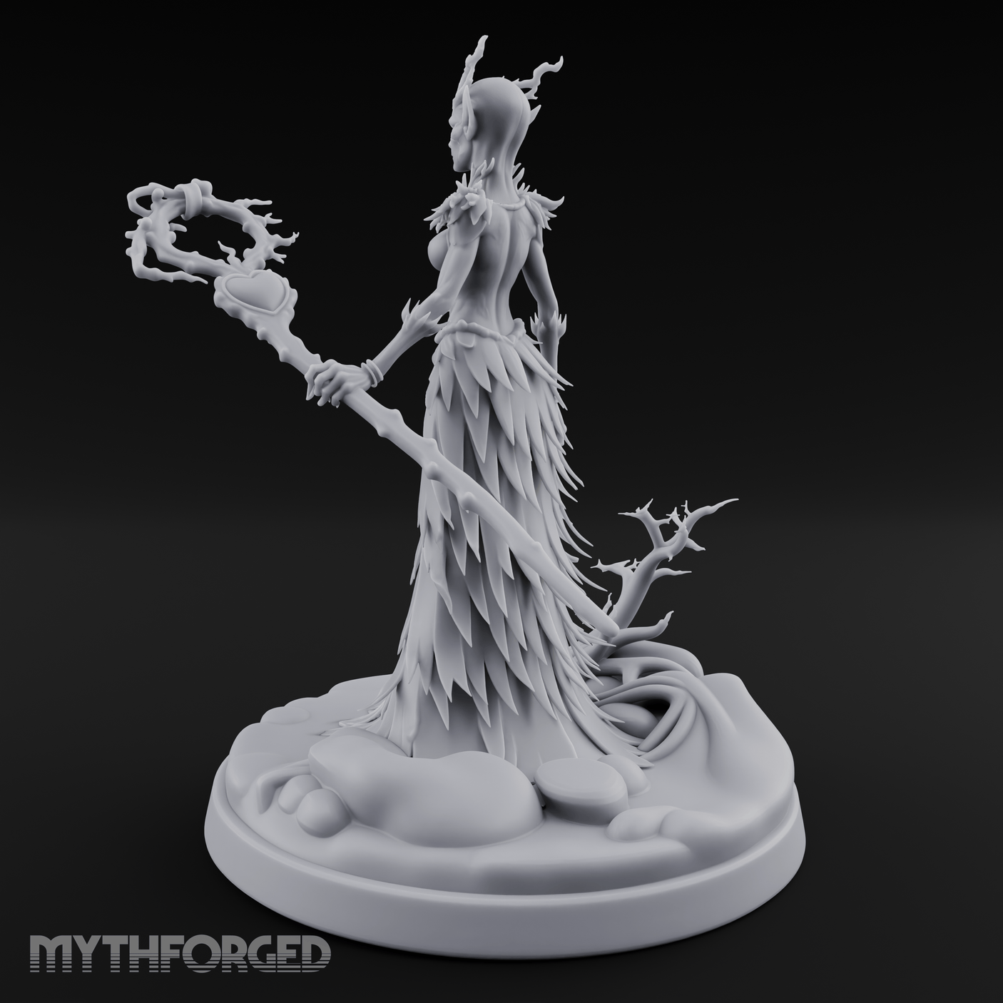 Grasping Nature'S Sceptre Dryad Sorceress Miniature for Dungeons and Dragons, Pathfinder or other TTRPGs